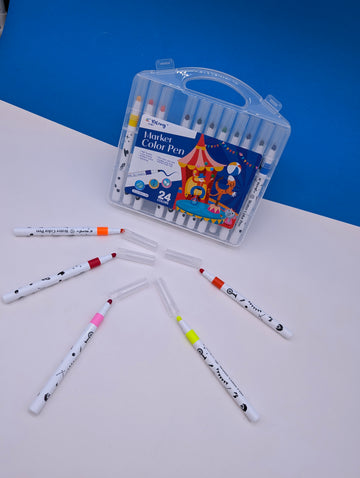 YALONG 24 COLOUR MARKER COLOUR PEN SET