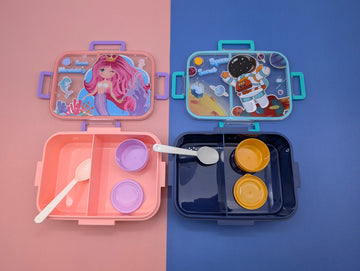 SPACE & MERMAID THEMED DIVIDED LUNCH BOXES