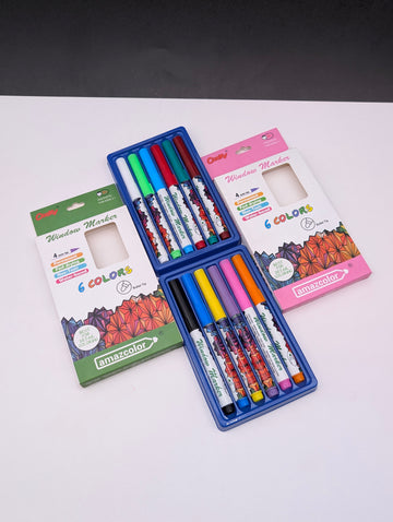 AMAZCOLOUR WINDOW MARKER 6PCS