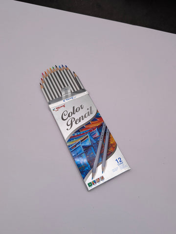 YALONG COLOUR PENCIL SILVER 12PCS