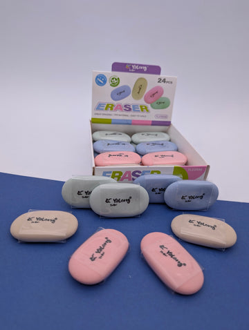 YALONG OVAL SOFT EASY ERASERS PACK OF 4