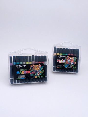 YALONG ACRYLIC MARKER 18/24 PCS SET