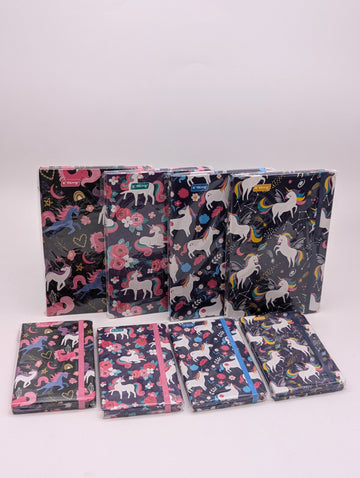 MAGICAL UNICORN DIARY DESIGN WITH ELASTIC BAND π¦
