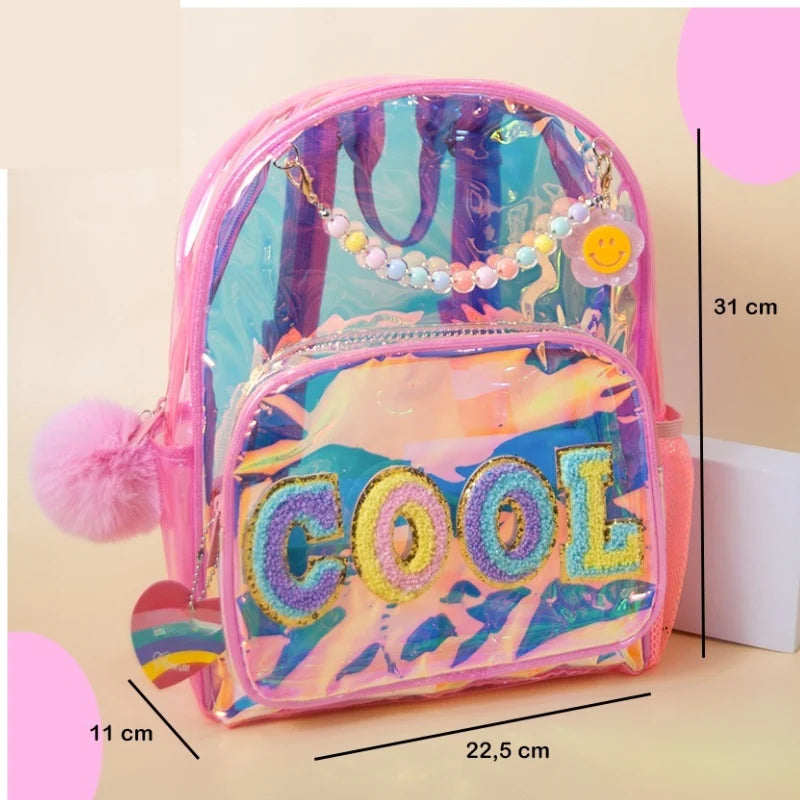 VEST HOLOGRAPHIC BAGS GLAM,COOL,LUCK