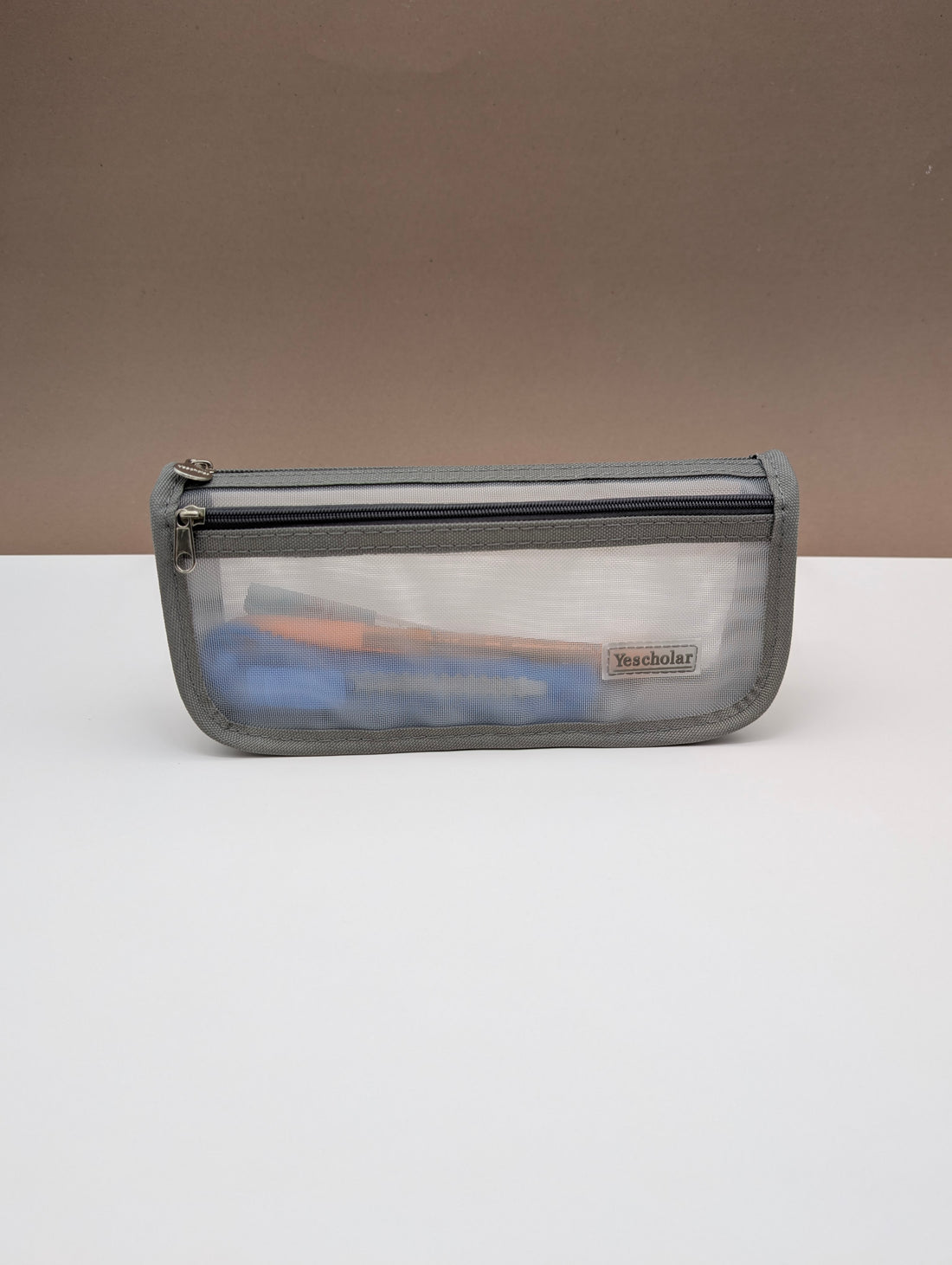 YESCHOLAR DUAL-ZIP MESH PENCIL CASES POUCHES