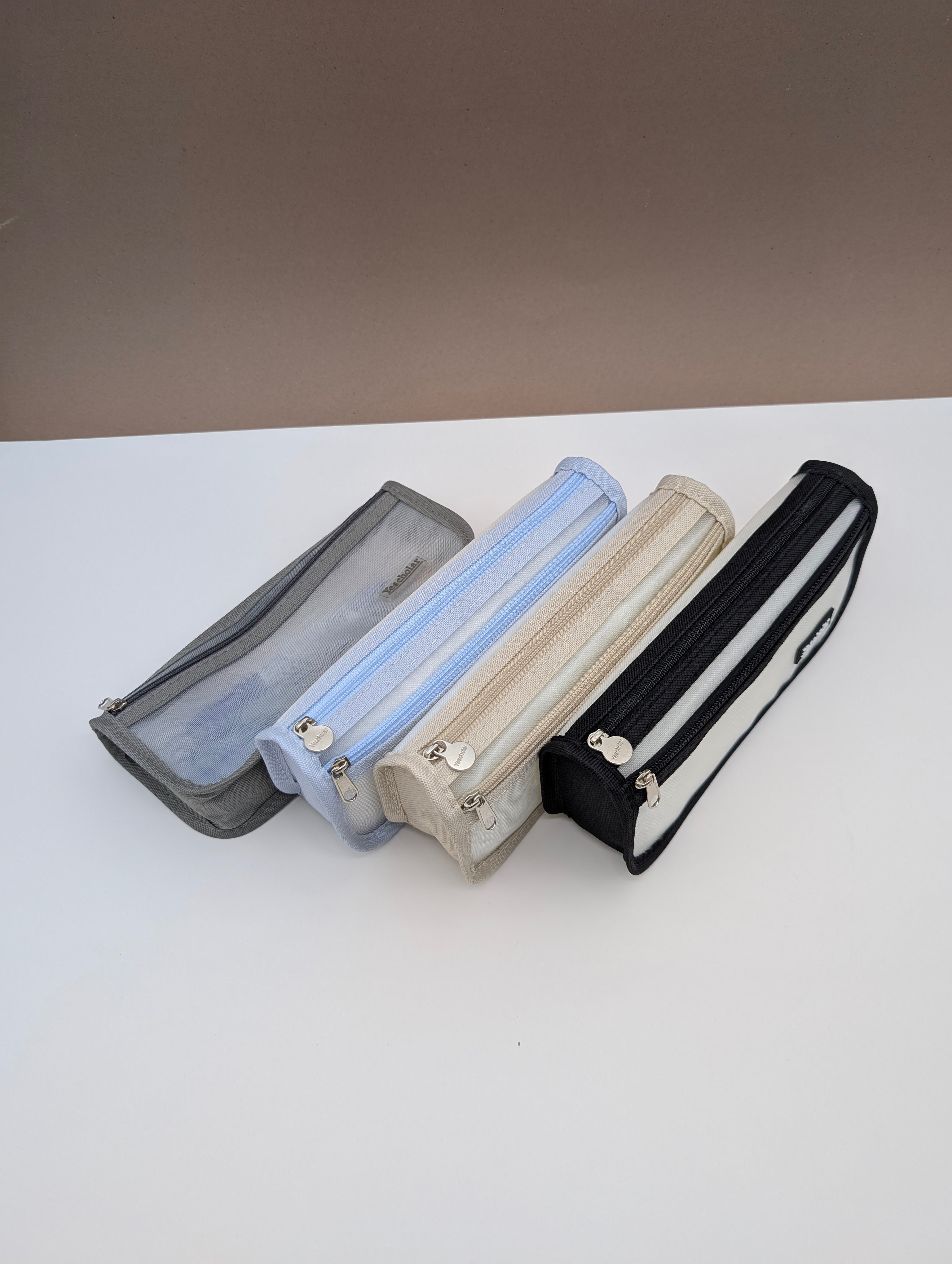 YESCHOLAR DUAL-ZIP MESH PENCIL CASES POUCHES
