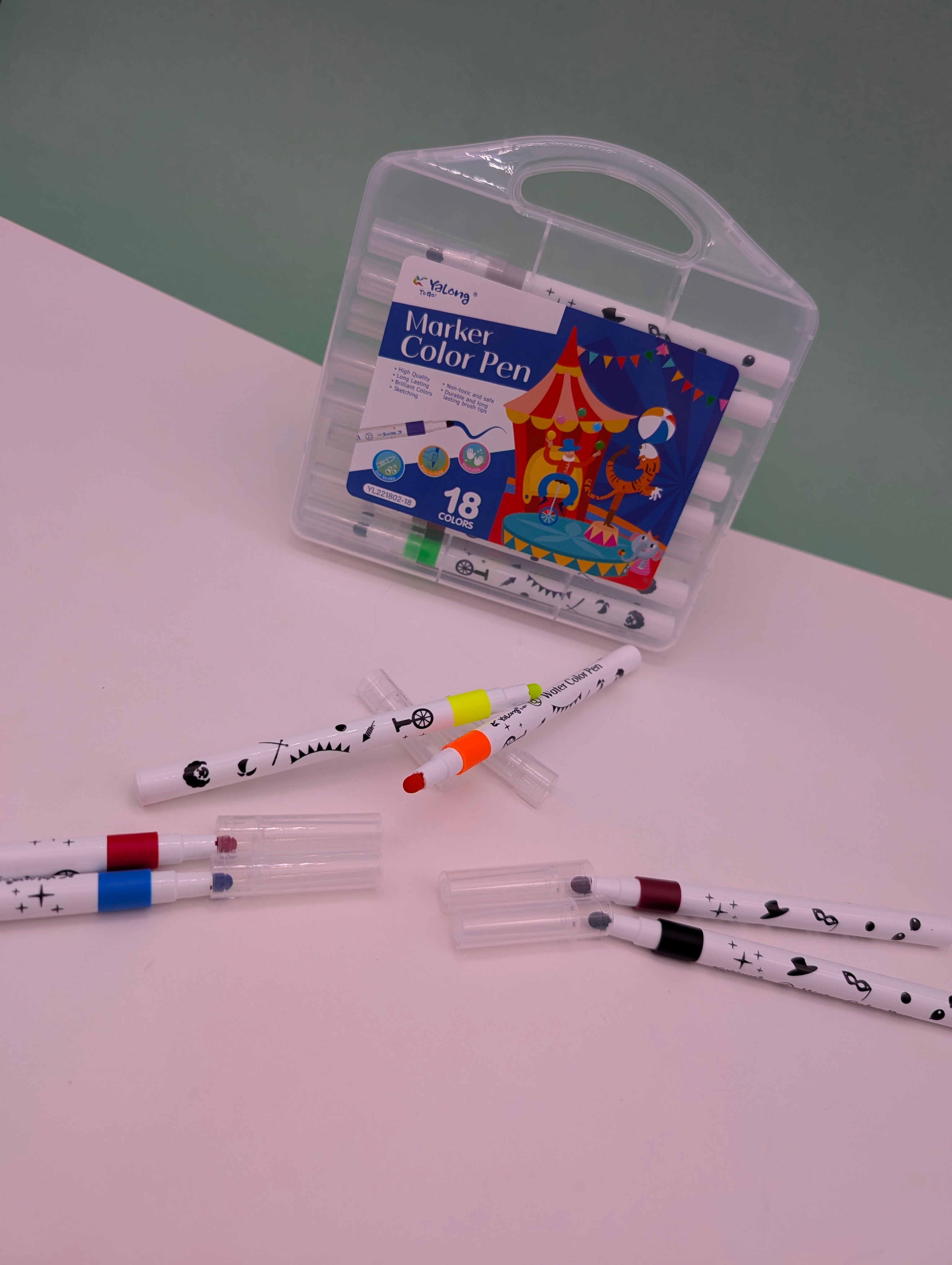 YALONG 18 COLOUR MARKER SET