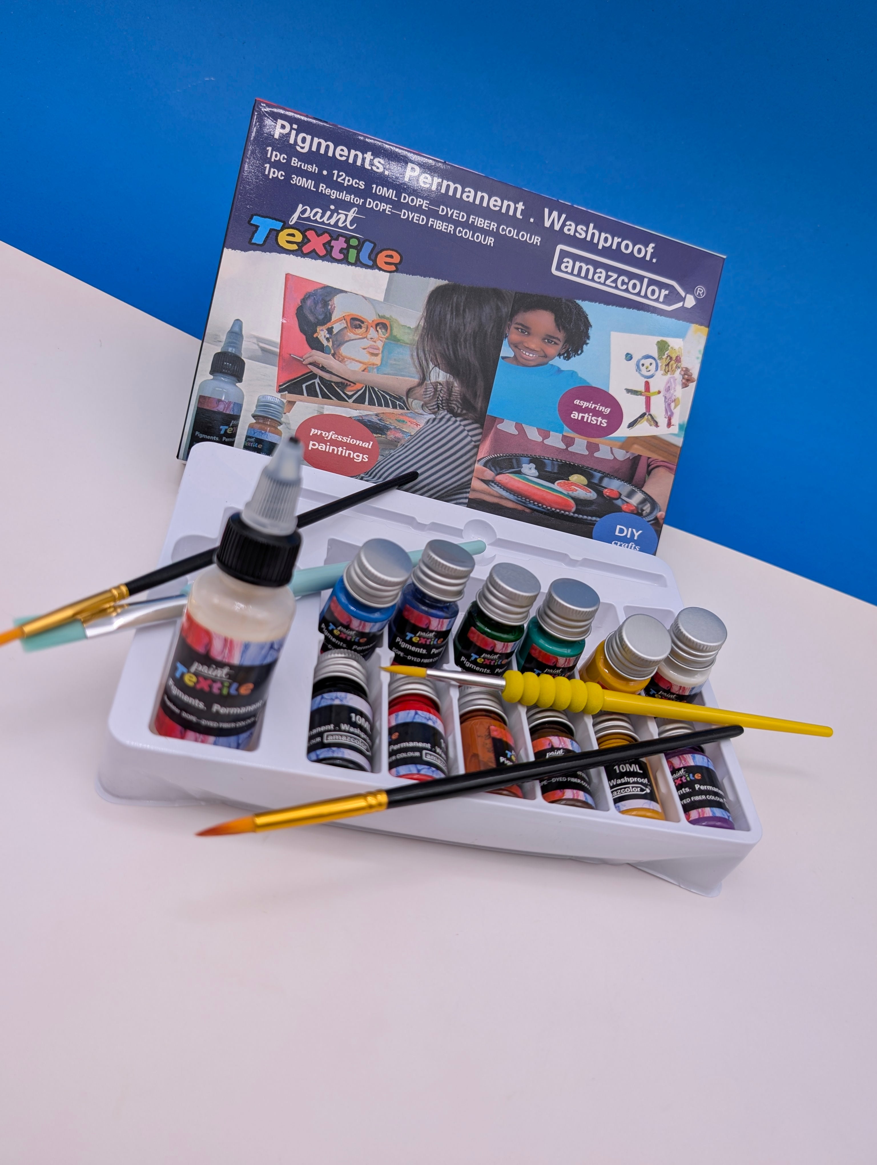 AMAZCOLOUR TEXTILE PAINT SET