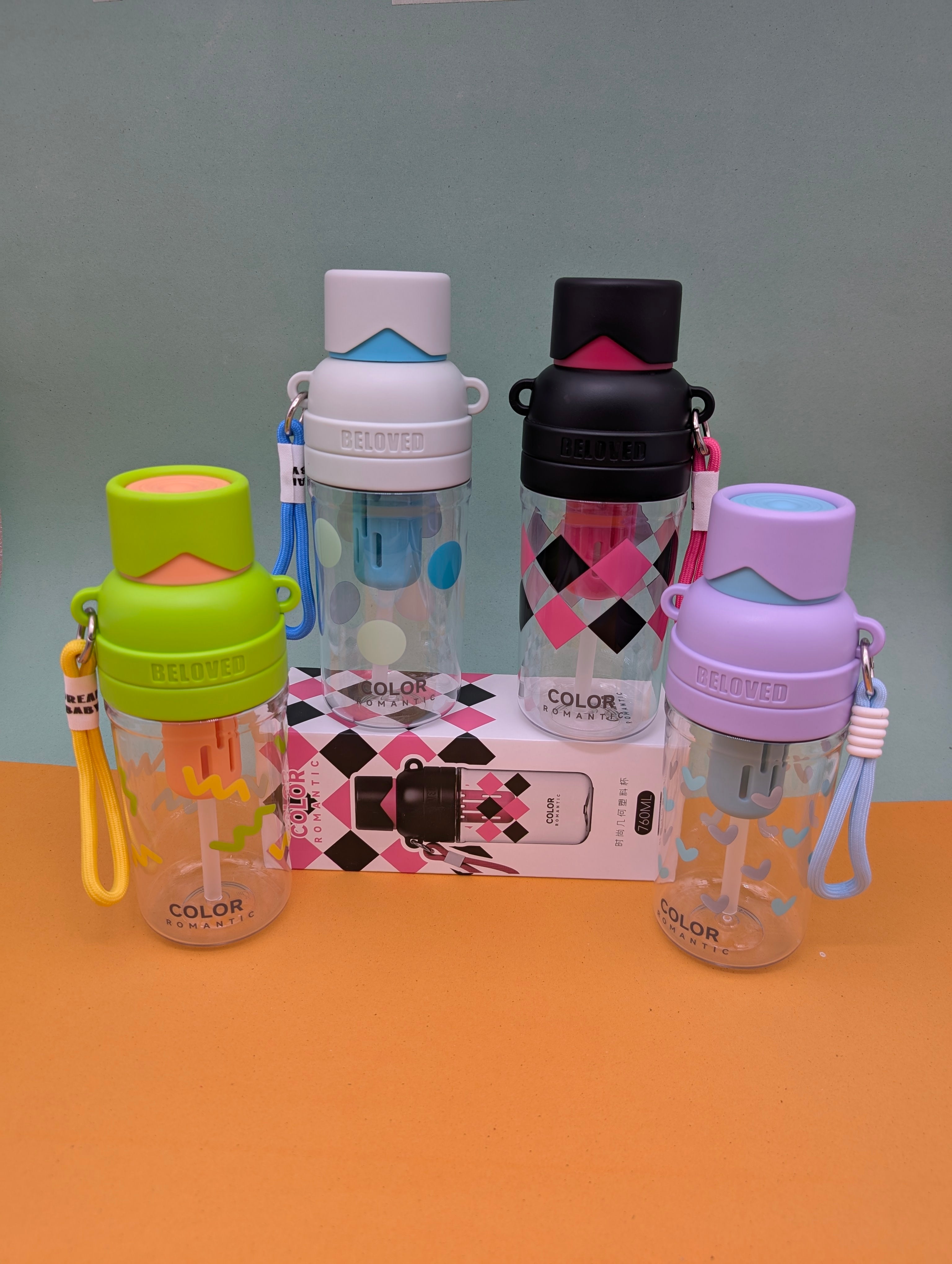 BELOVED COLOR WATER BOTTLES 760ML