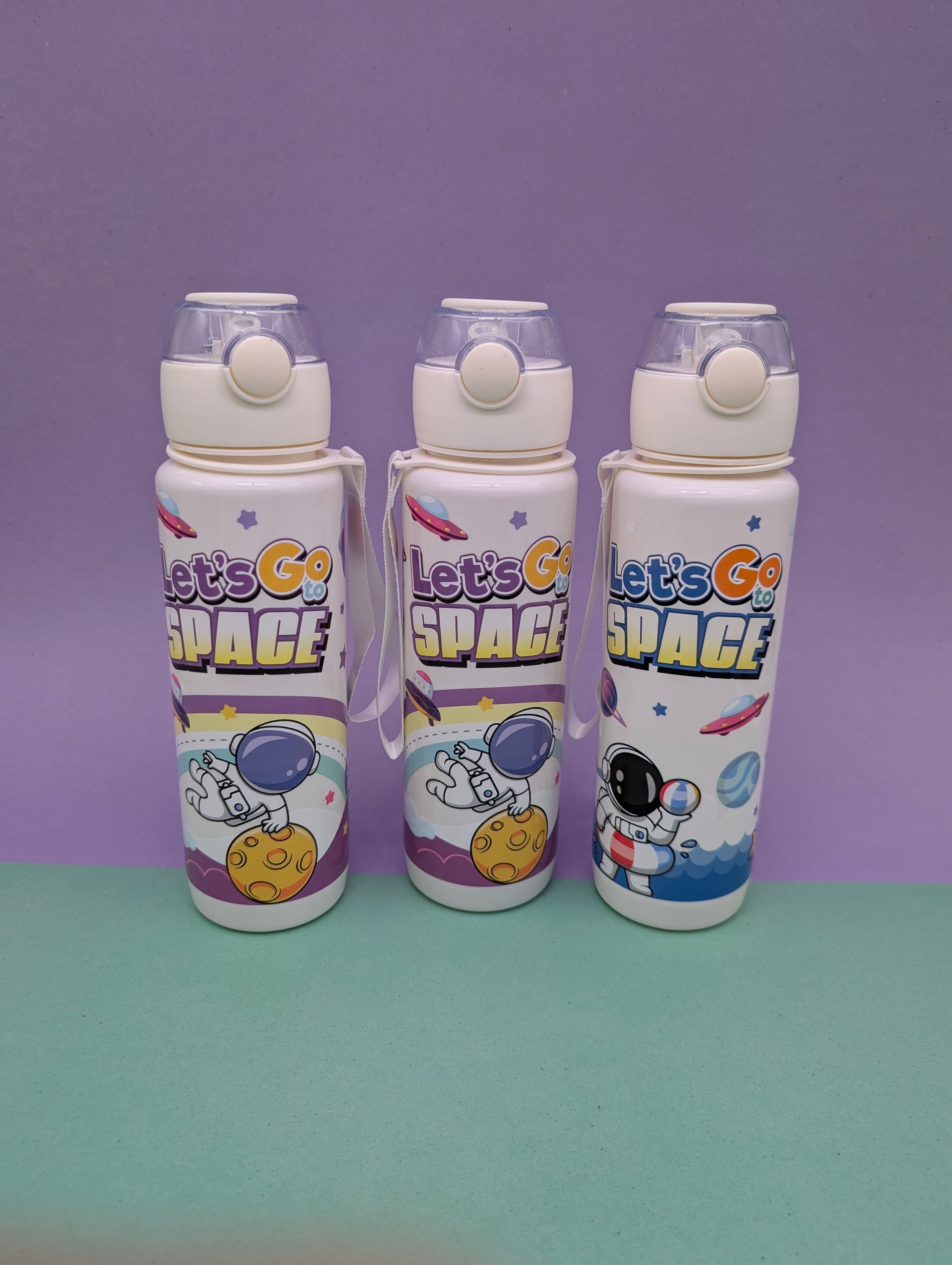 SPACE THEMED SCHOOL WATER BOTTLES