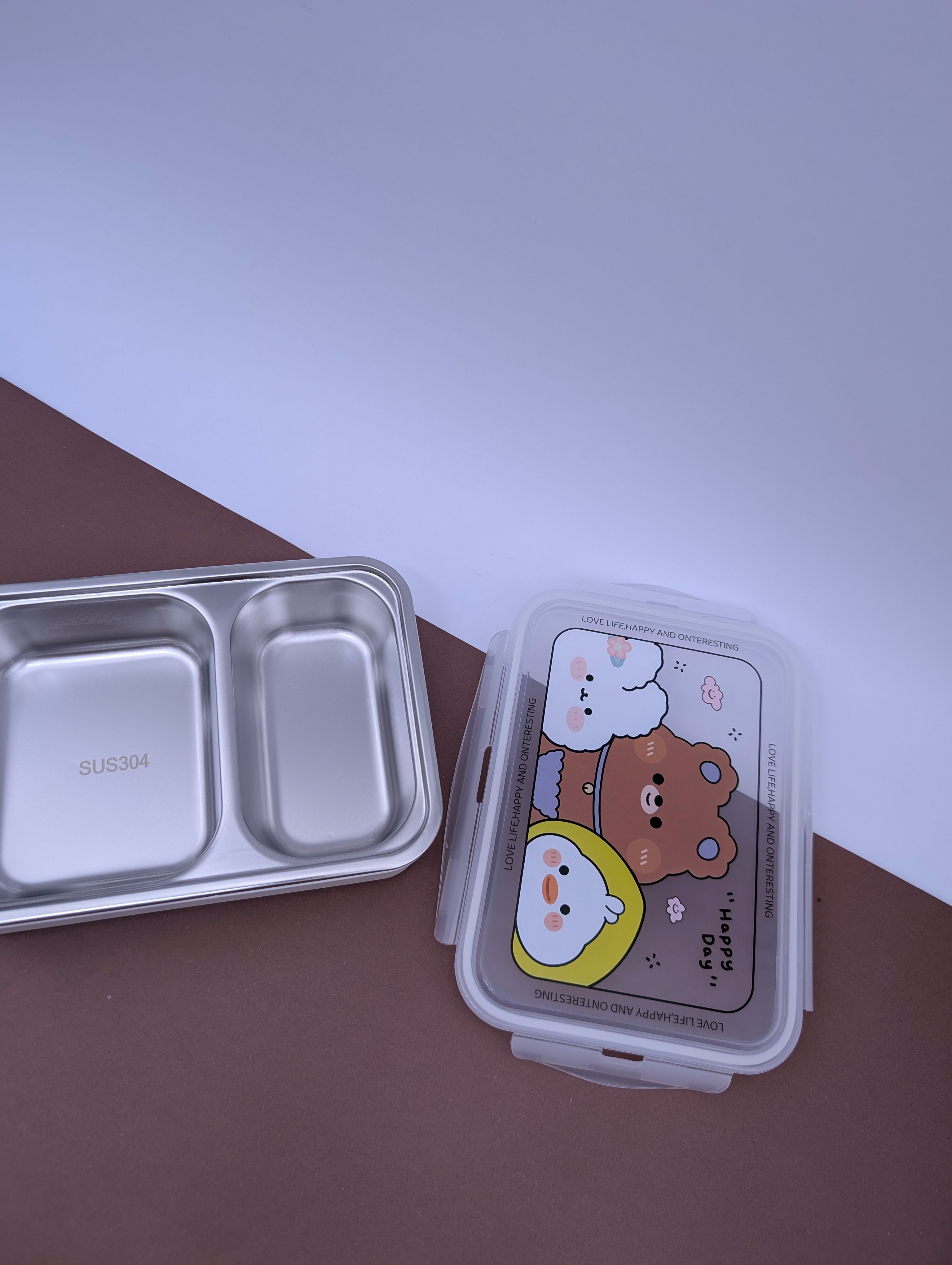 HAPPY-DAY STAINLESS STEEL LUNCHBOX