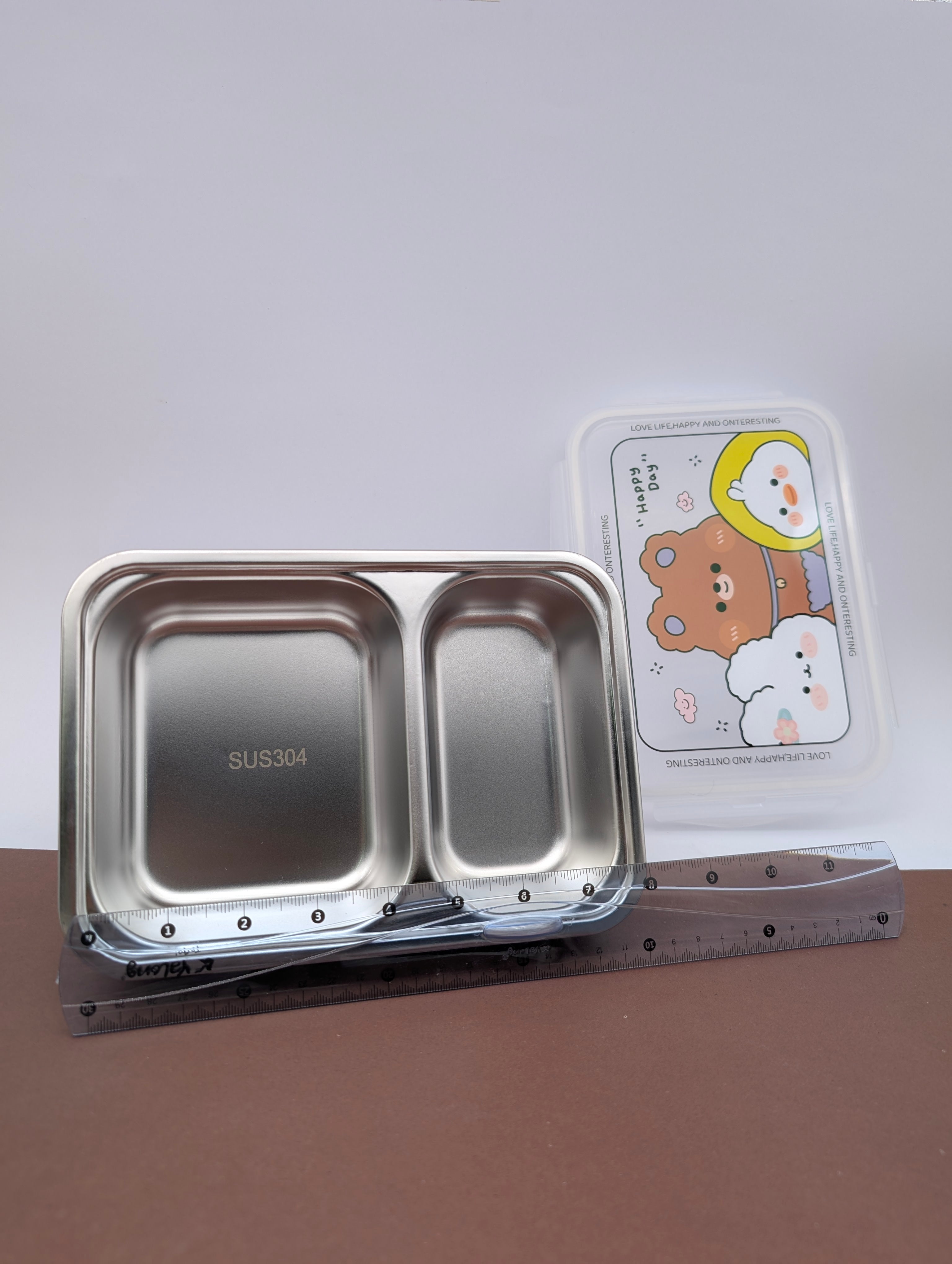 HAPPY-DAY STAINLESS STEEL LUNCHBOX
