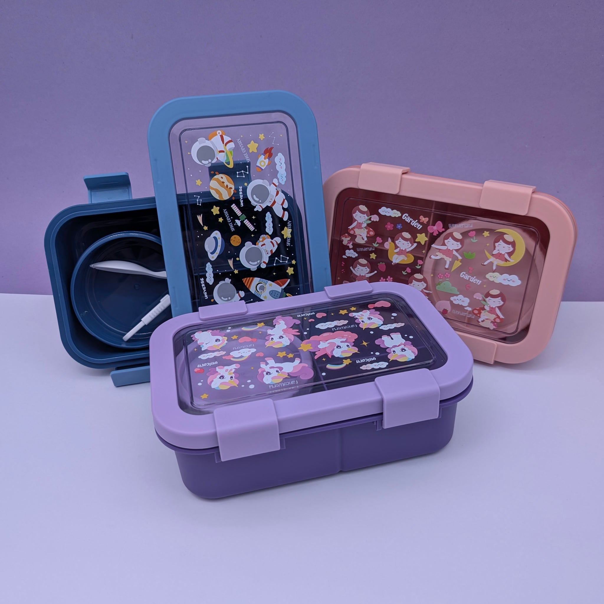 UNICORN/SPACE/CUTE DOLL LUNCH BOXES