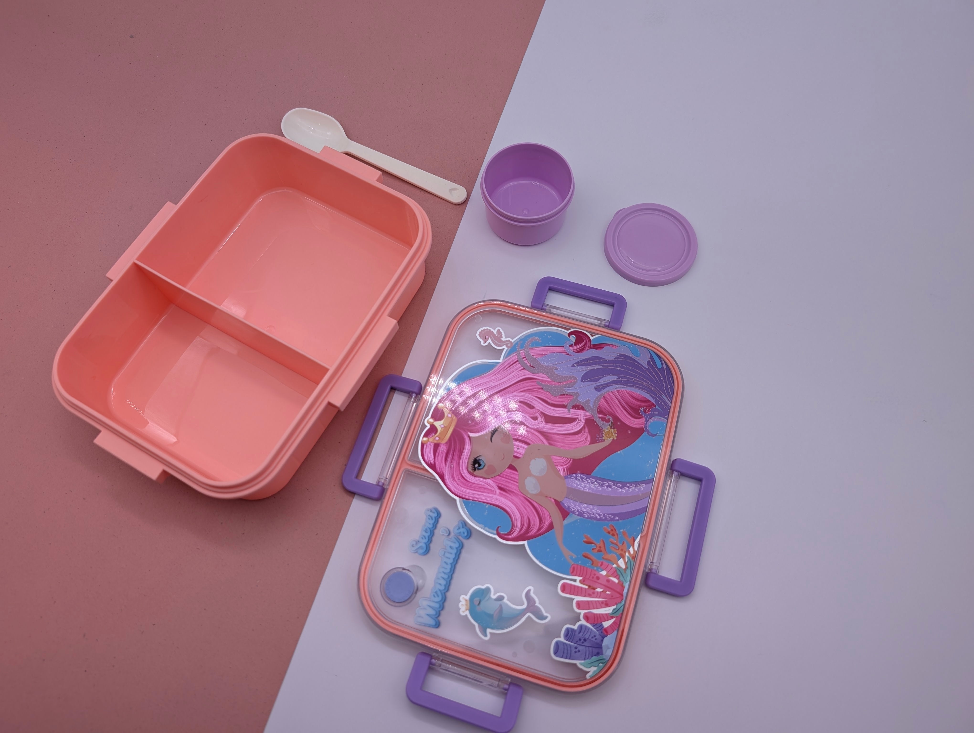 SPACE & MERMAID THEMED DIVIDED LUNCH BOXES