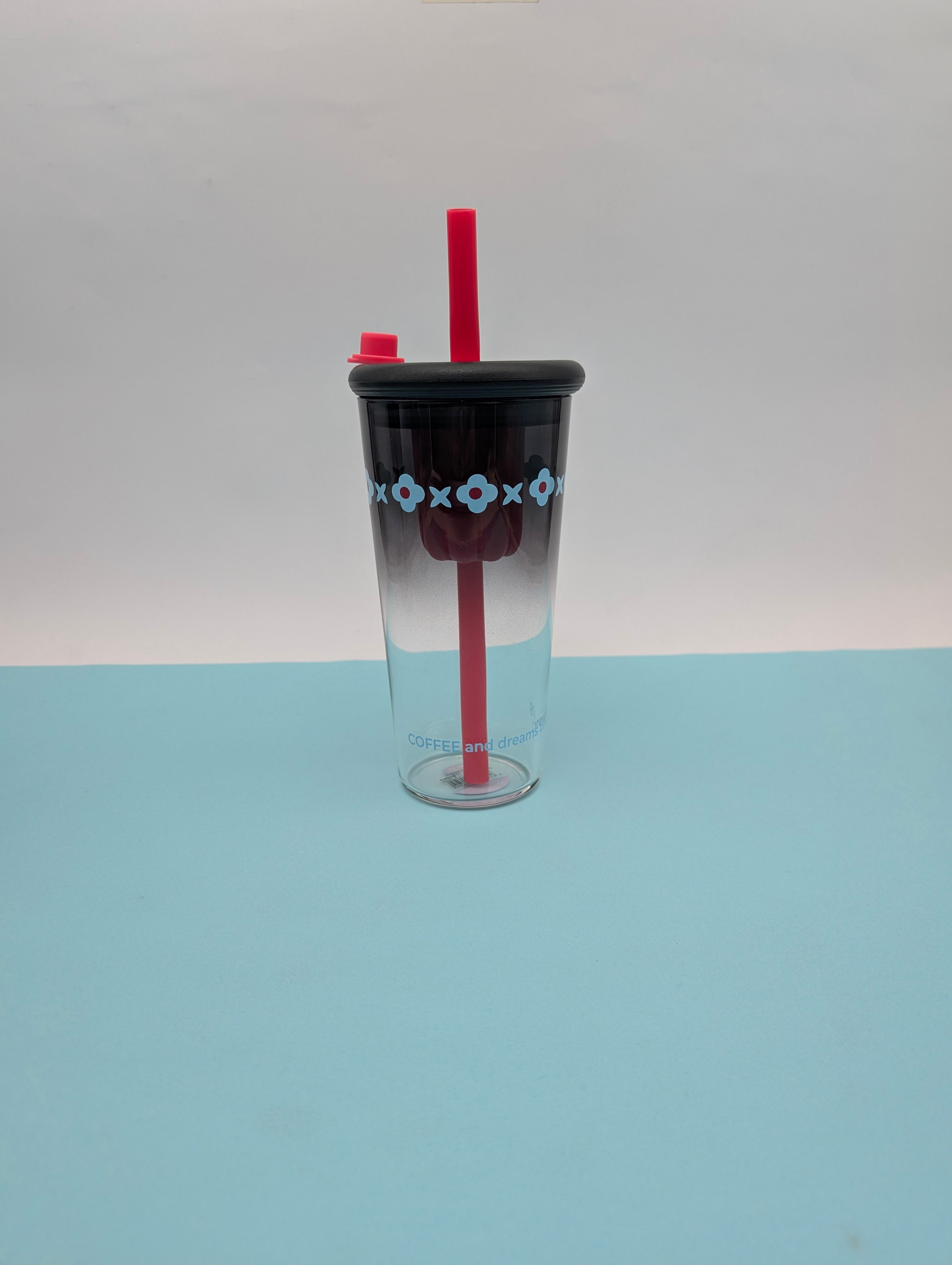 TRENDY STRAW GLASS SIPPER TUMBLER