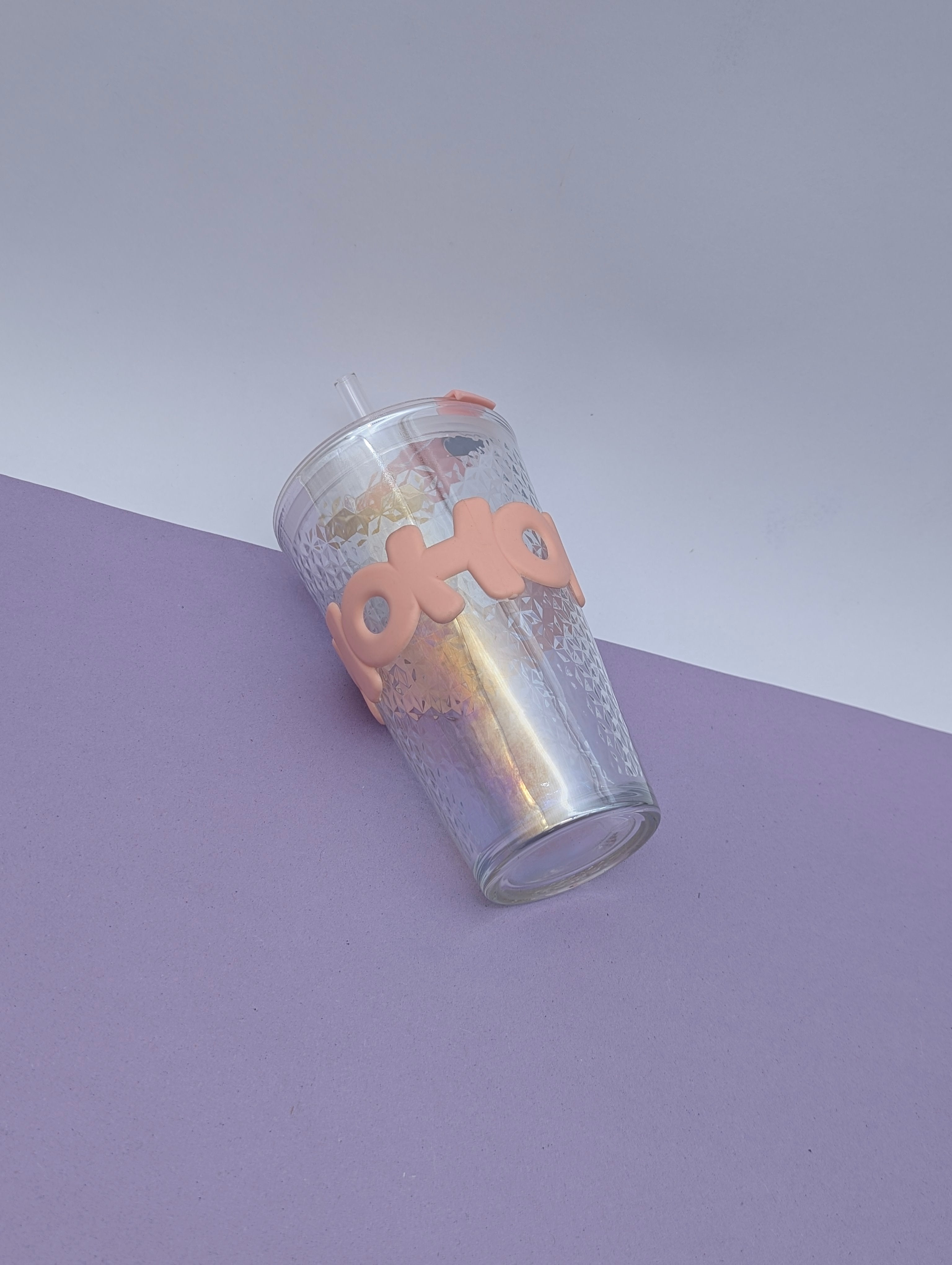RAINBOW SHADES DOUBLE DRINK GLASS CUP