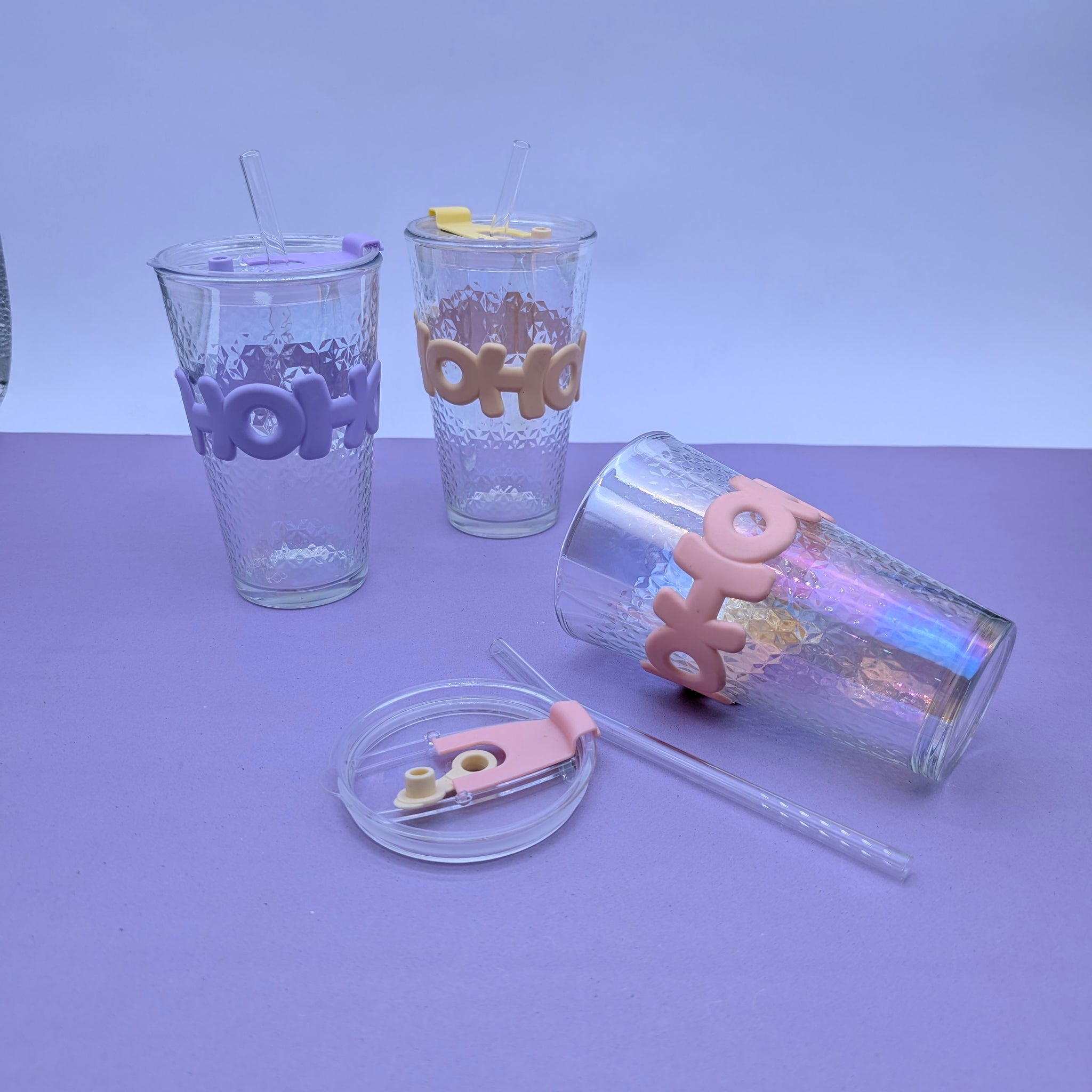 RAINBOW SHADES DOUBLE DRINK GLASS CUP