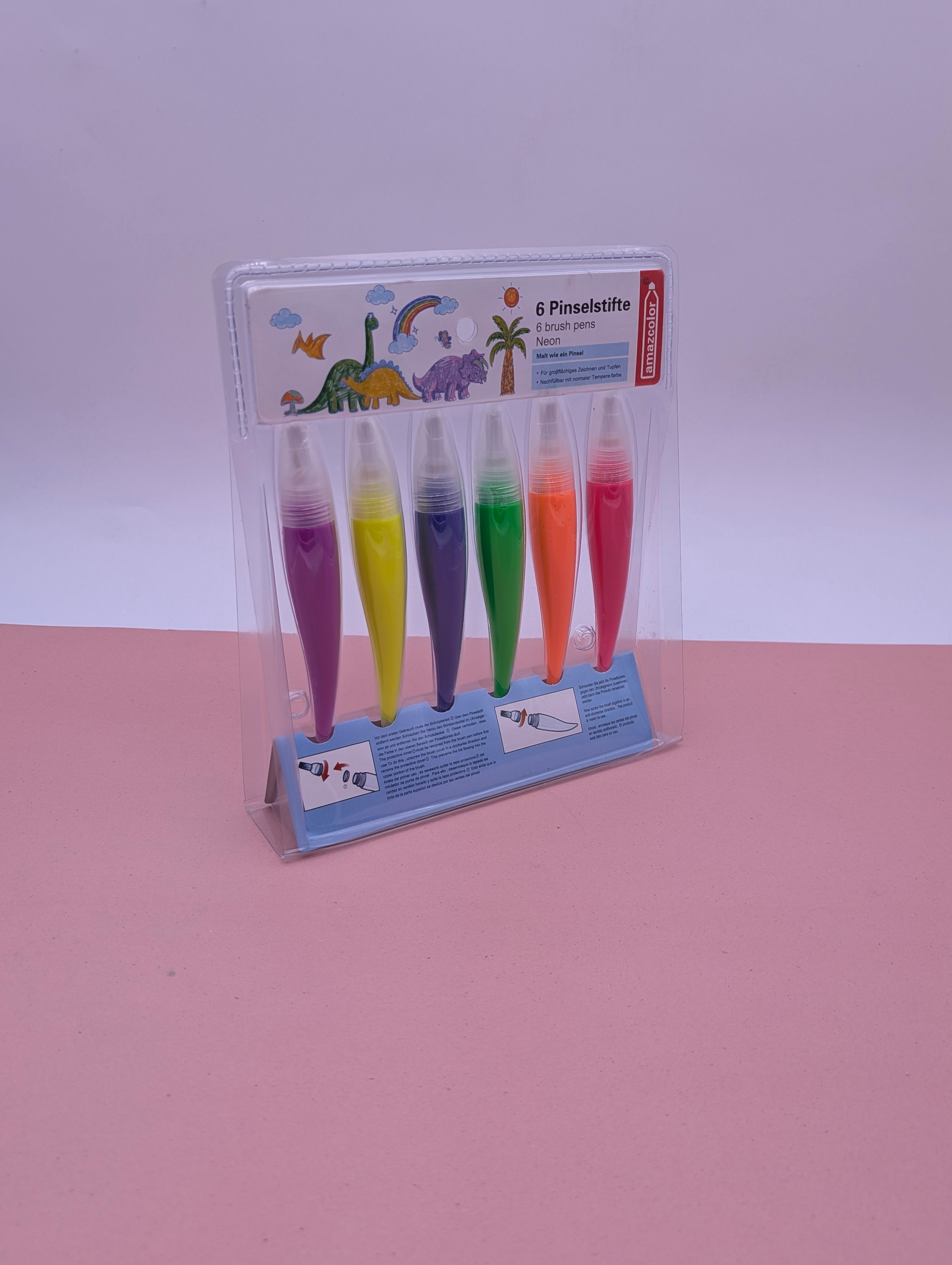 VIBRANT BRUSH PEN-SET 6 NEON SHADES