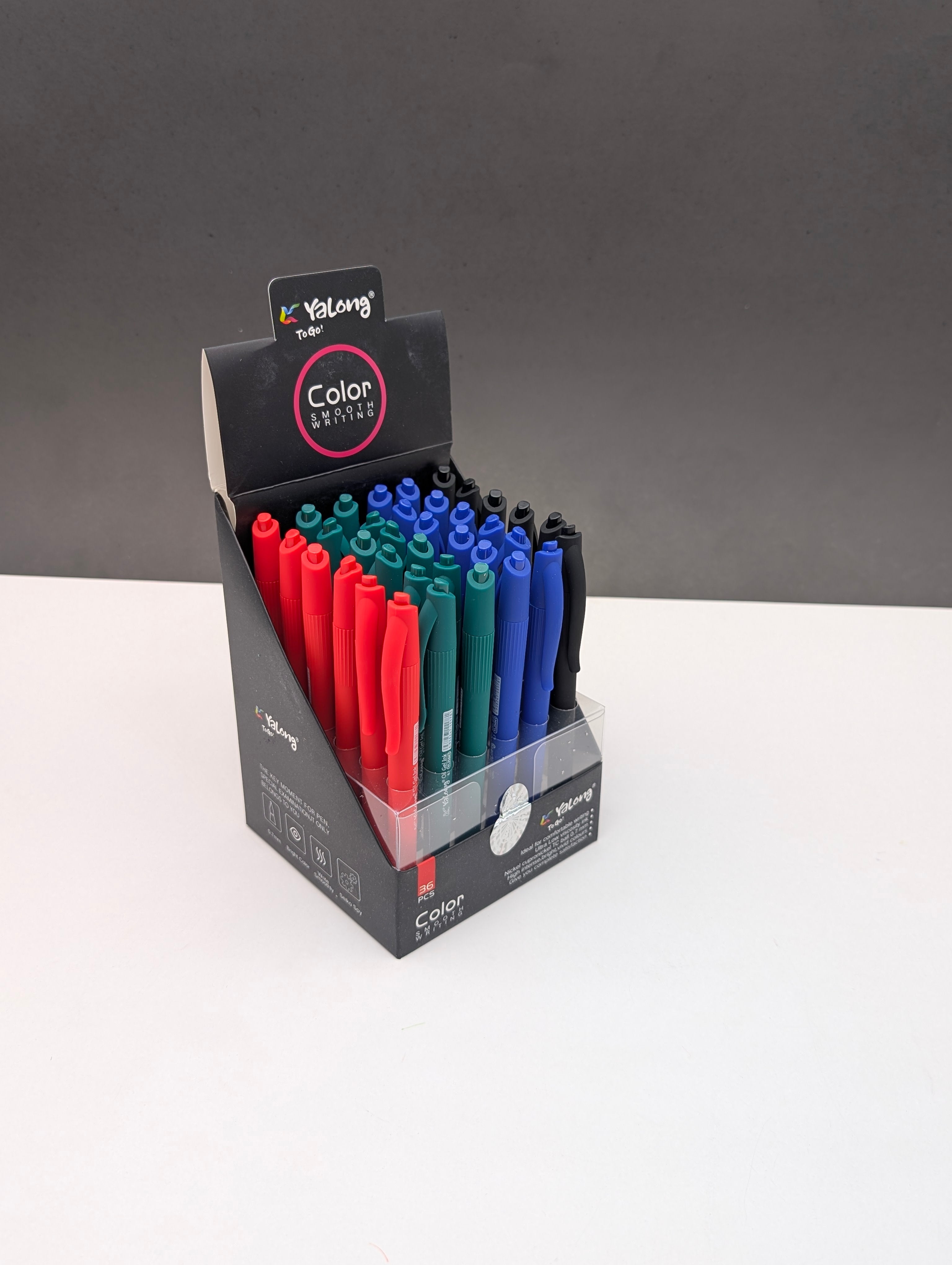 YALONG SMOOTH GRIP BALL-PEN 4PCS SET