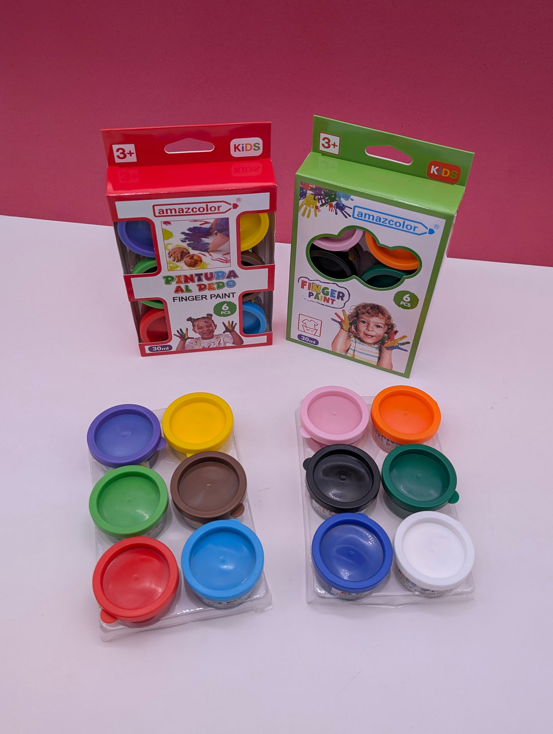 AMAZCOLOUR FINGER PAINTS 6 PCS SET