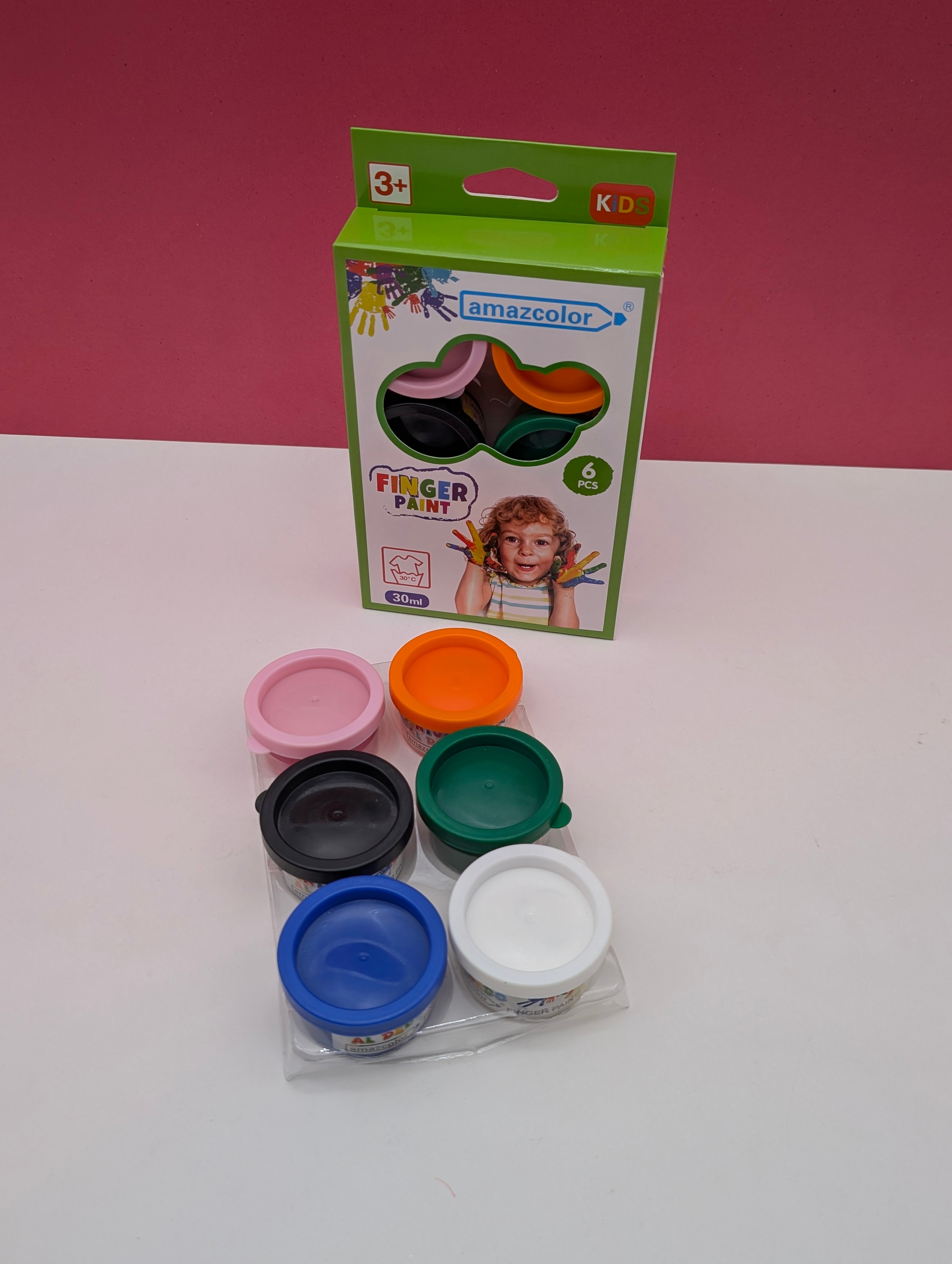 AMAZCOLOUR FINGER PAINTS 6 PCS SET