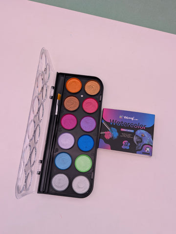 YALONG METALIC WATER -COLOUR SET 12C