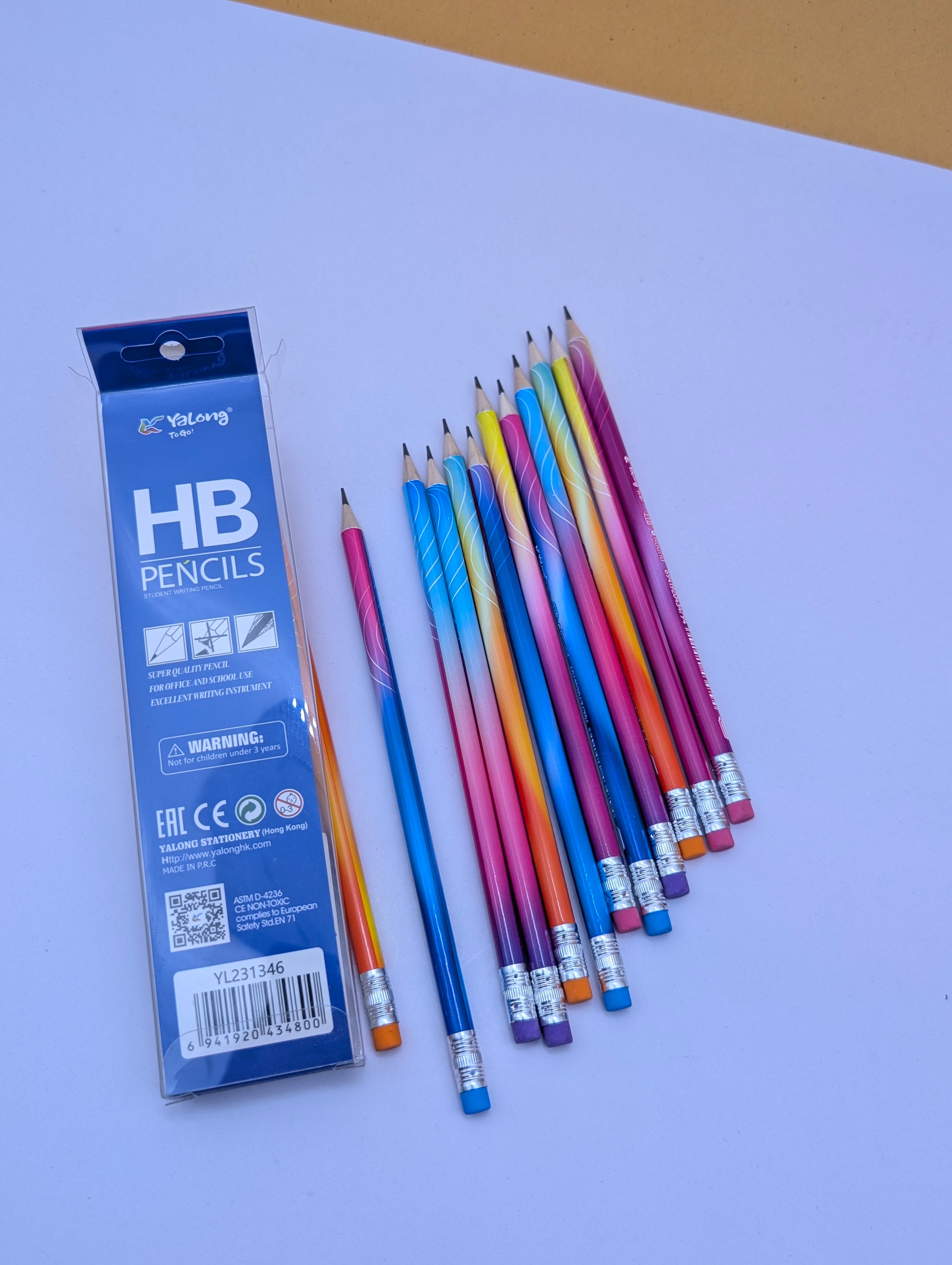 YALONG HB COLOUERED LEAD PENCIL 12PCS