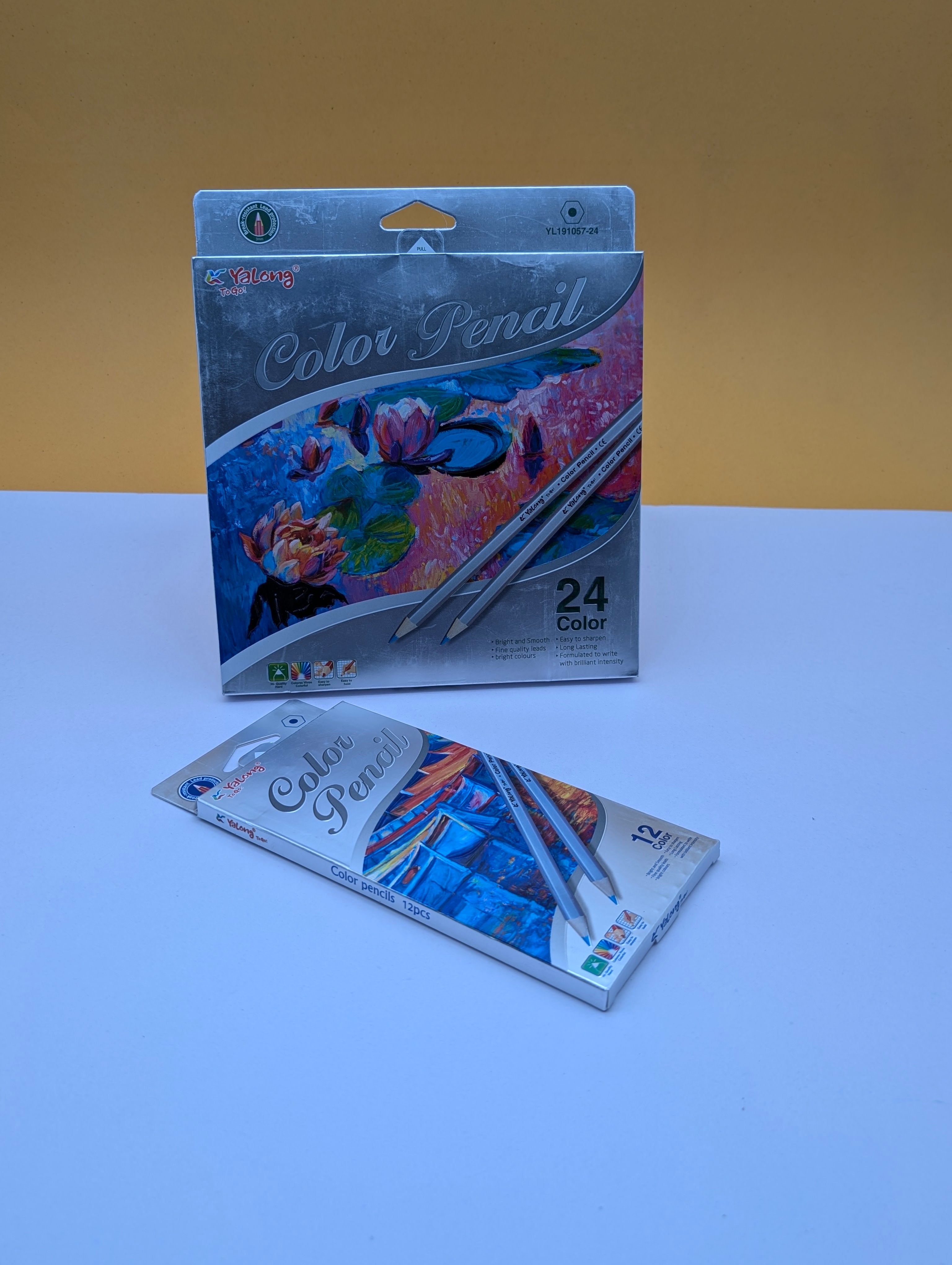 YALONG COLOUR PENCIL SILVER 12PCS