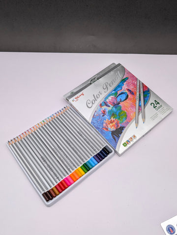 YALONG COLOUR PENCIL SILVER 24PCS