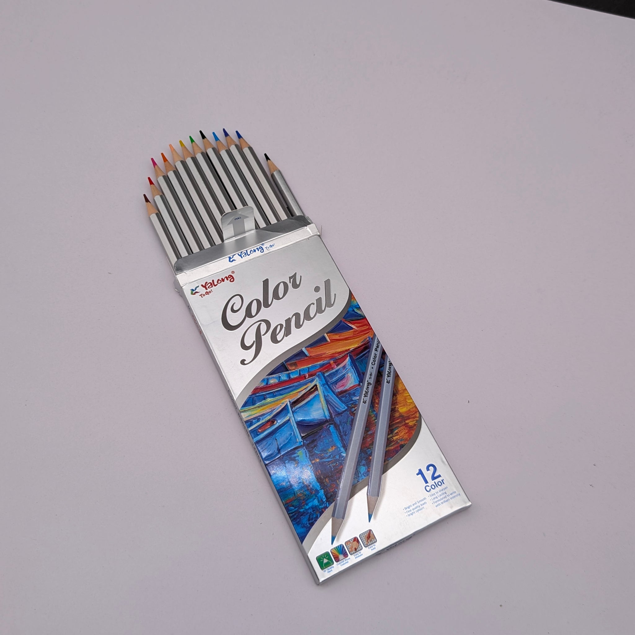 YALONG COLOUR PENCIL SILVER 12PCS