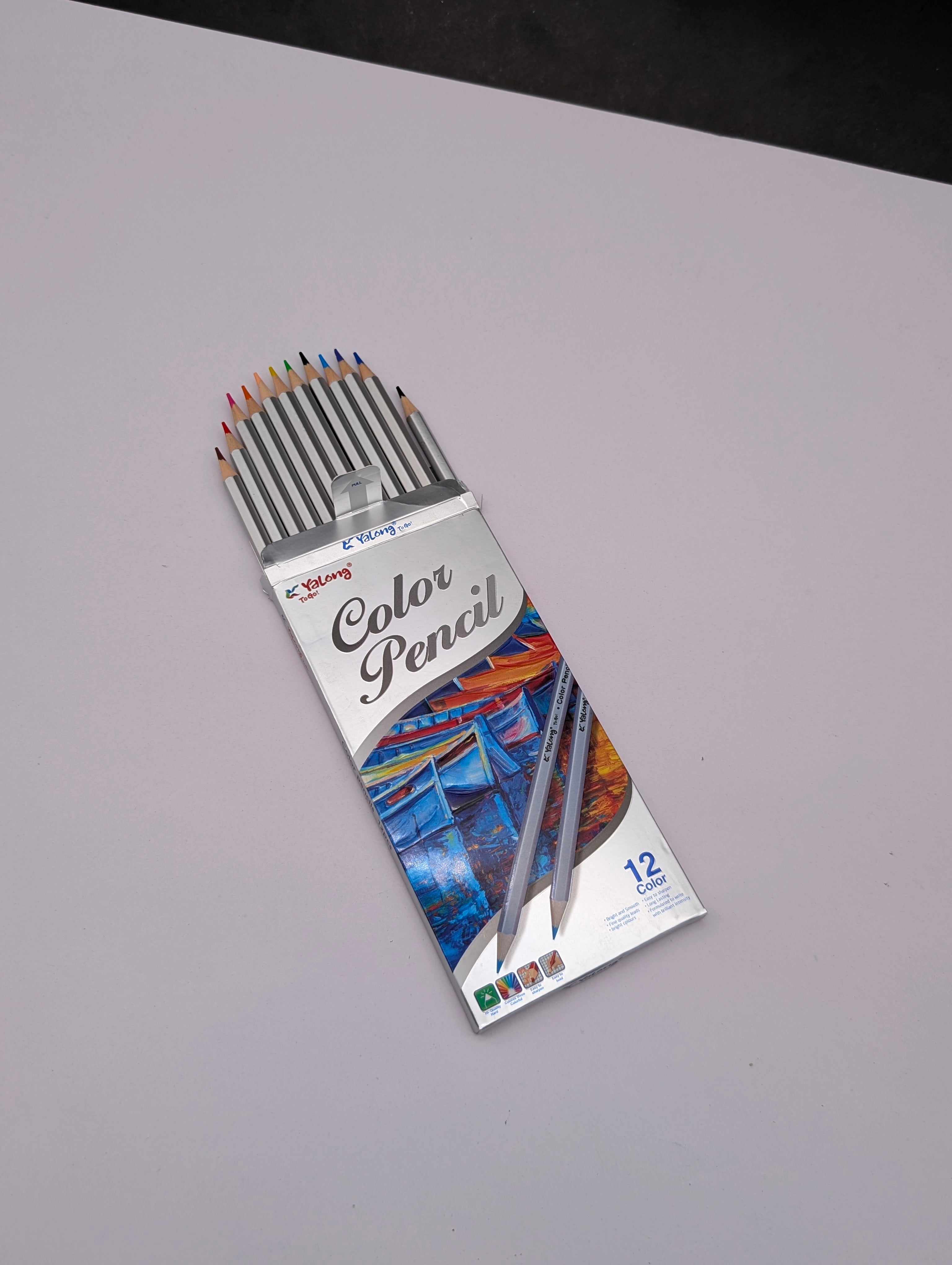 YALONG COLOUR PENCIL SILVER 12PCS