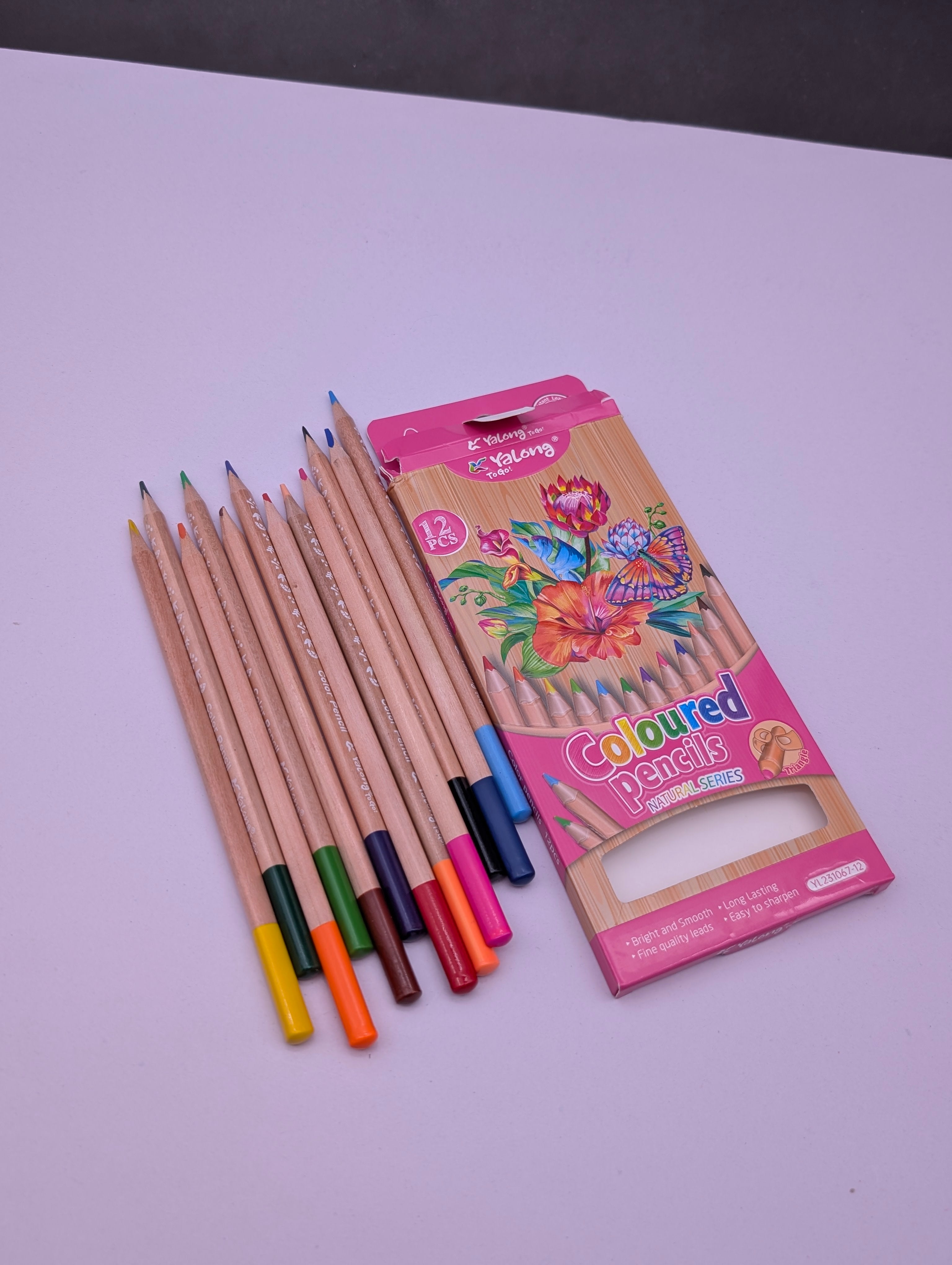 YALONG COLOUR PENCIL NATURAL SERIES  12PCS
