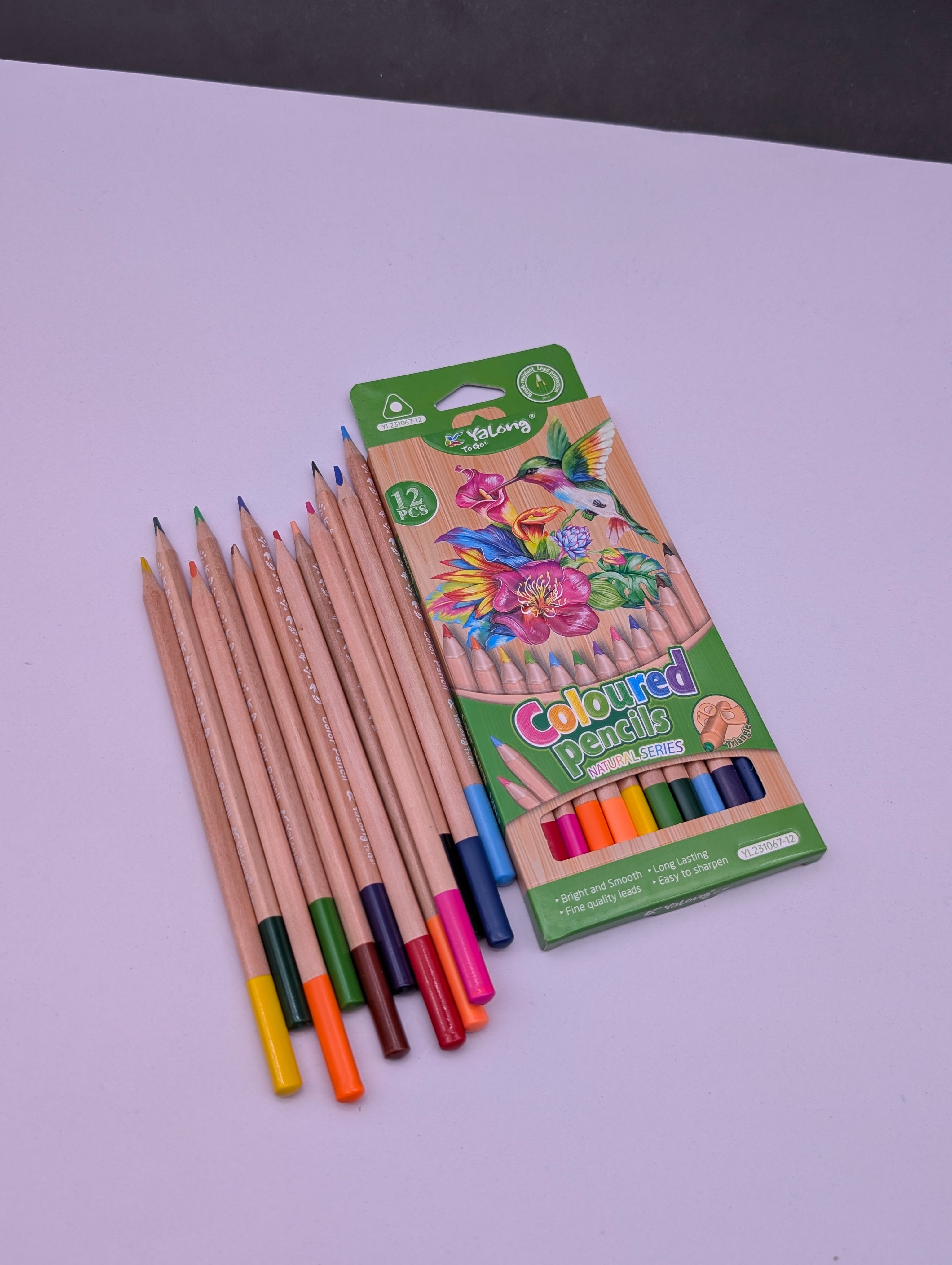 YALONG COLOUR PENCIL NATURAL SERIES  12PCS