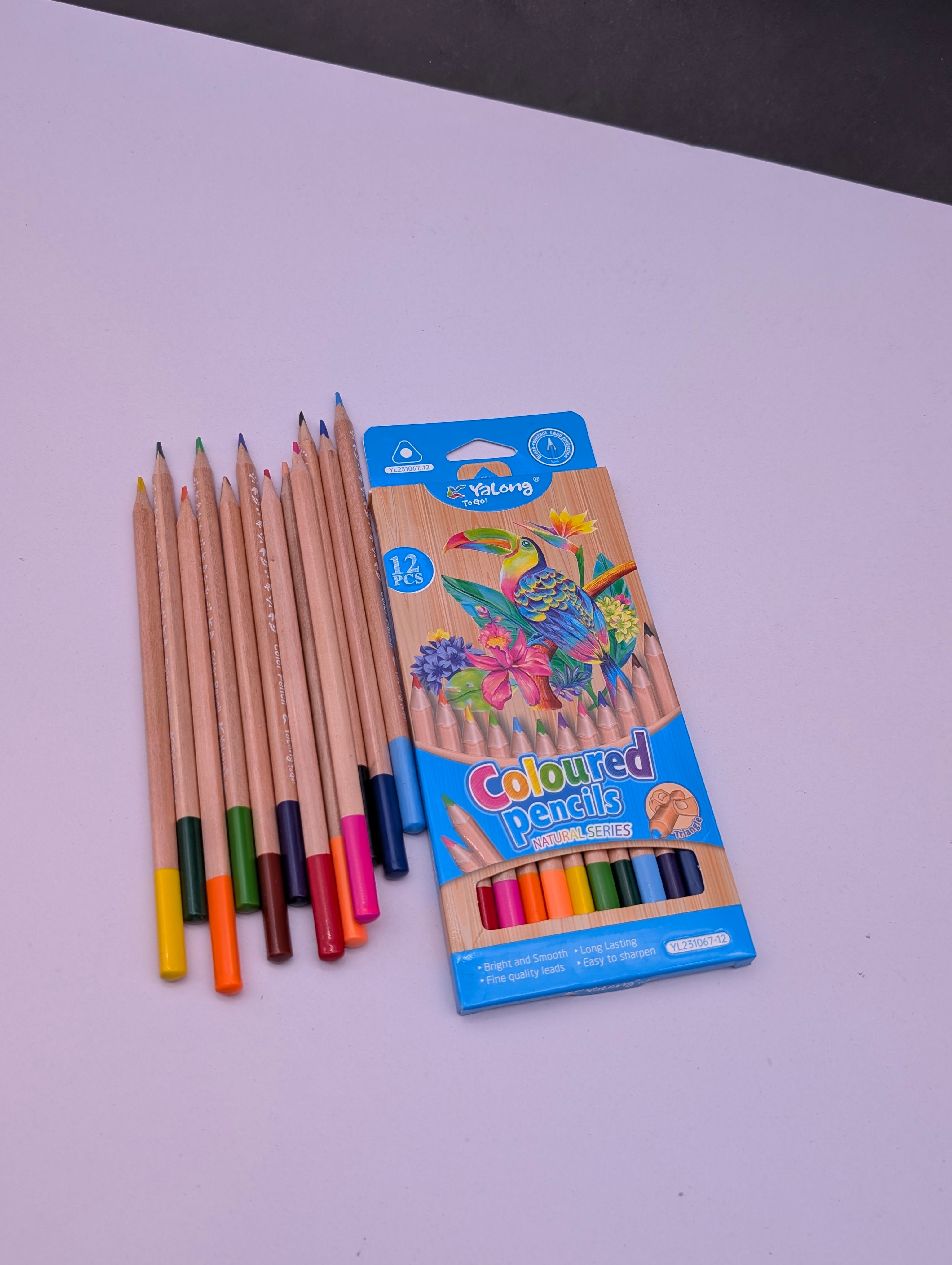 YALONG COLOUR PENCIL NATURAL SERIES  12PCS