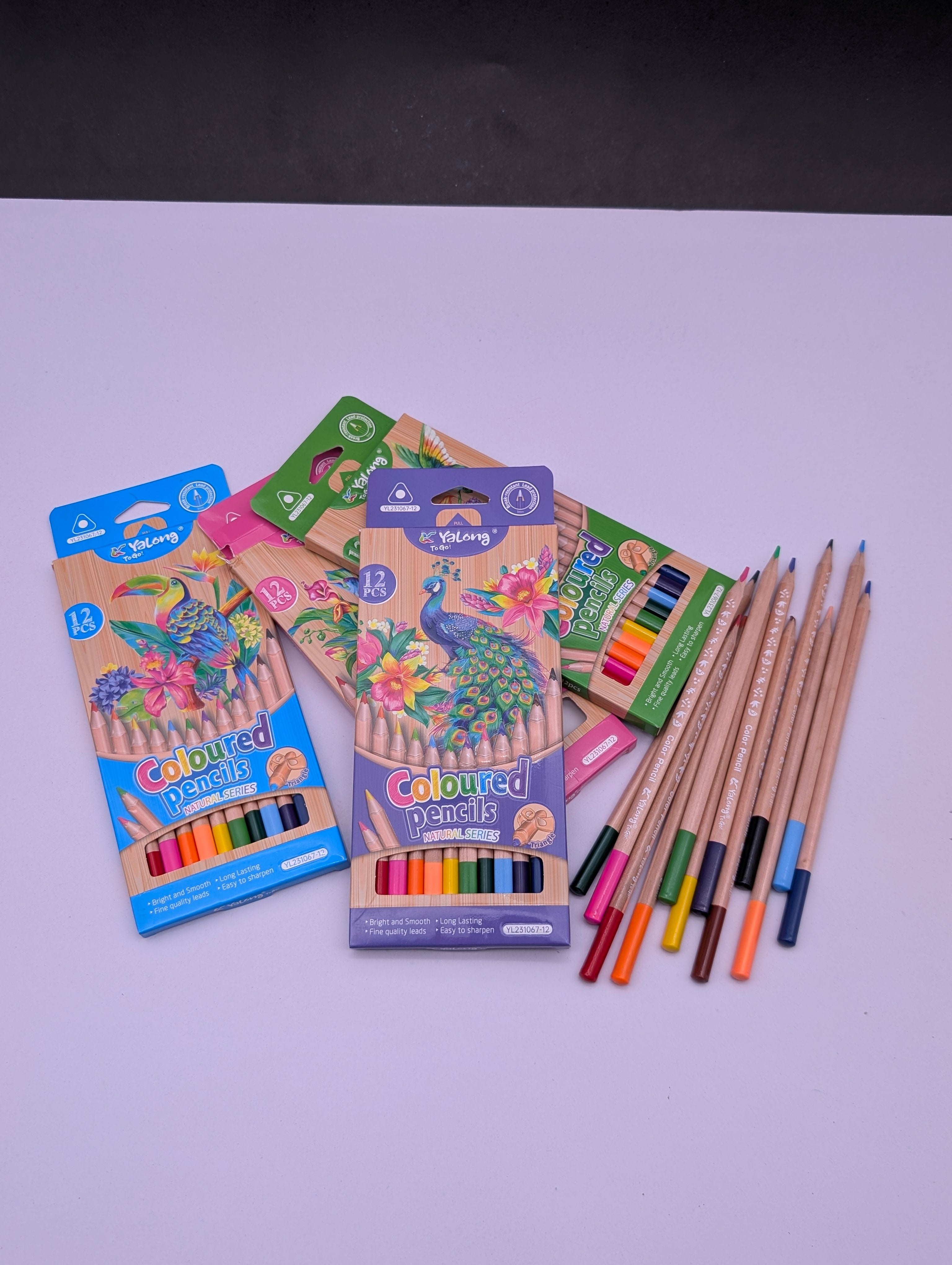 YALONG COLOUR PENCIL NATURAL SERIES  12PCS