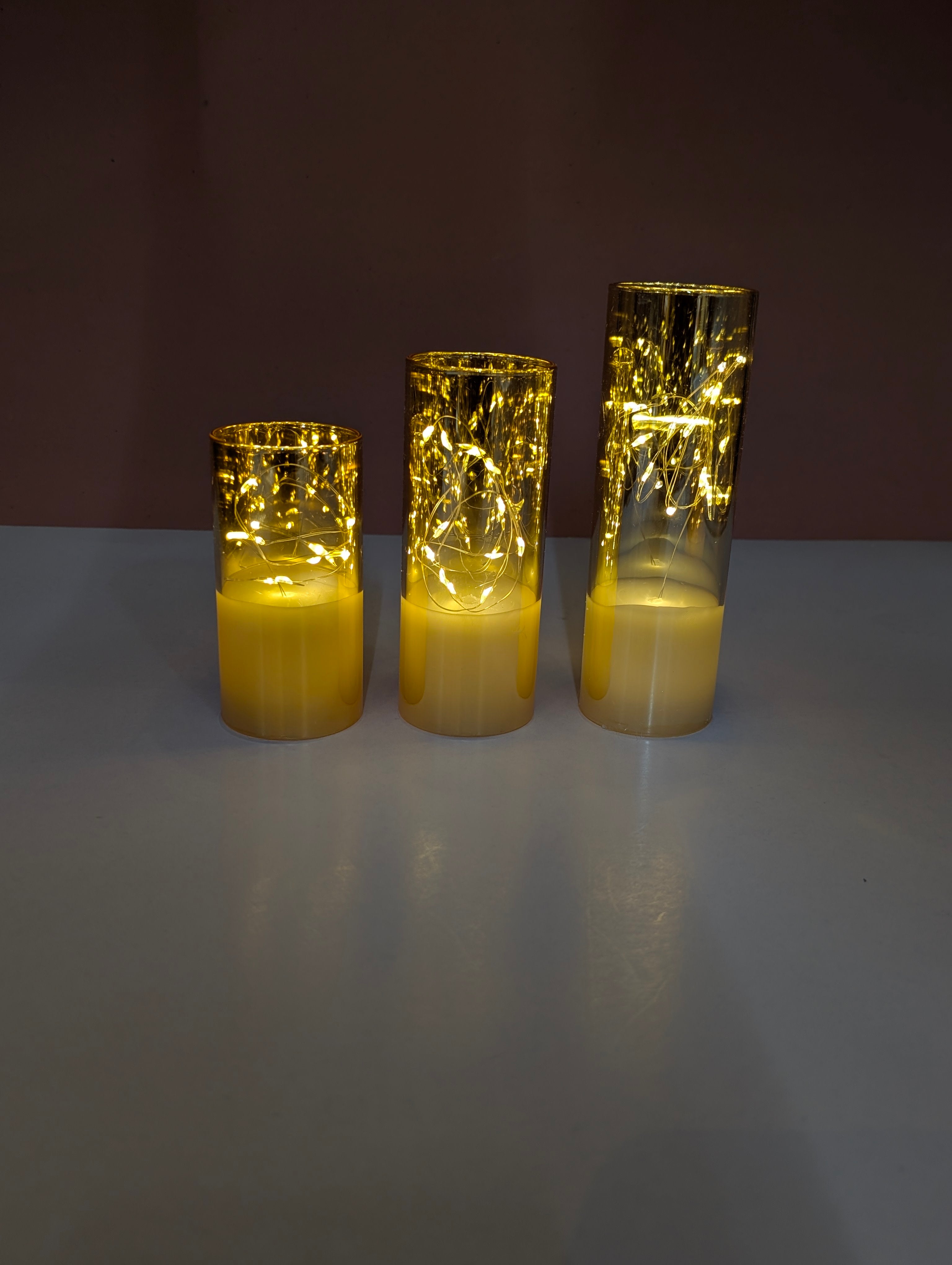LED CANDLE LIGHT 3 DIFFRERNT HEIGHTS