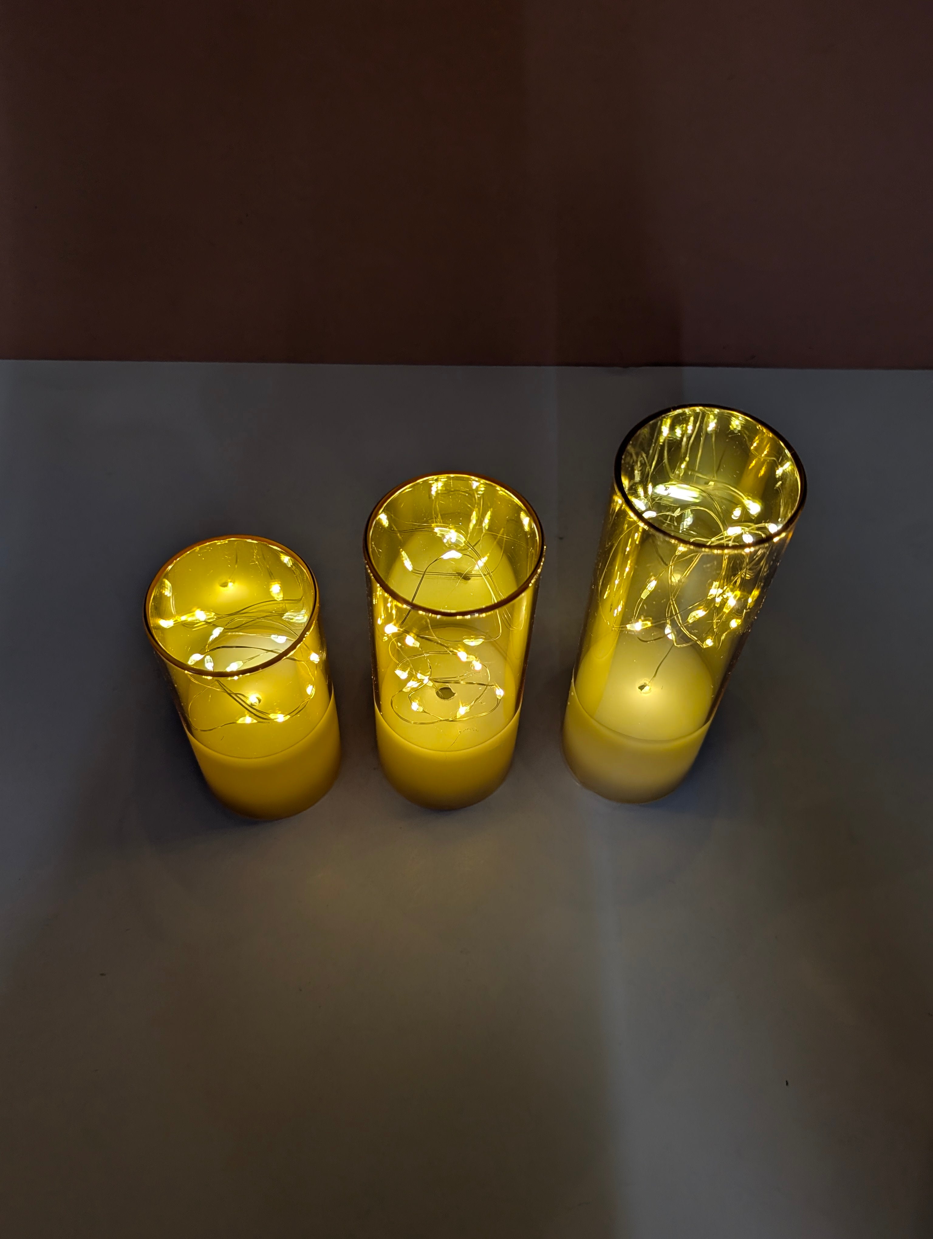 LED CANDLE LIGHT 3 DIFFRERNT HEIGHTS