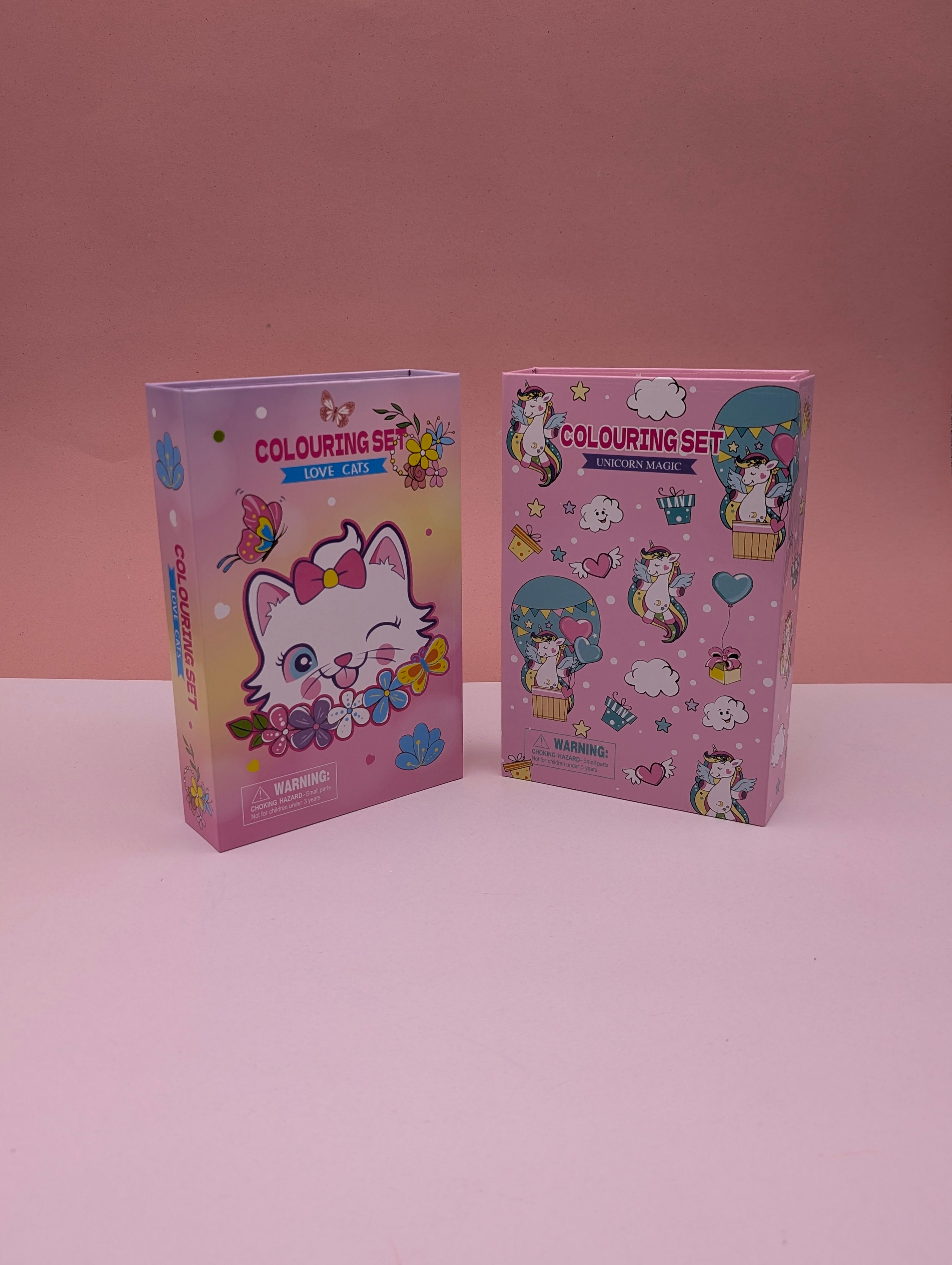 CAT & UNICORN COLOURING GIFT SET
