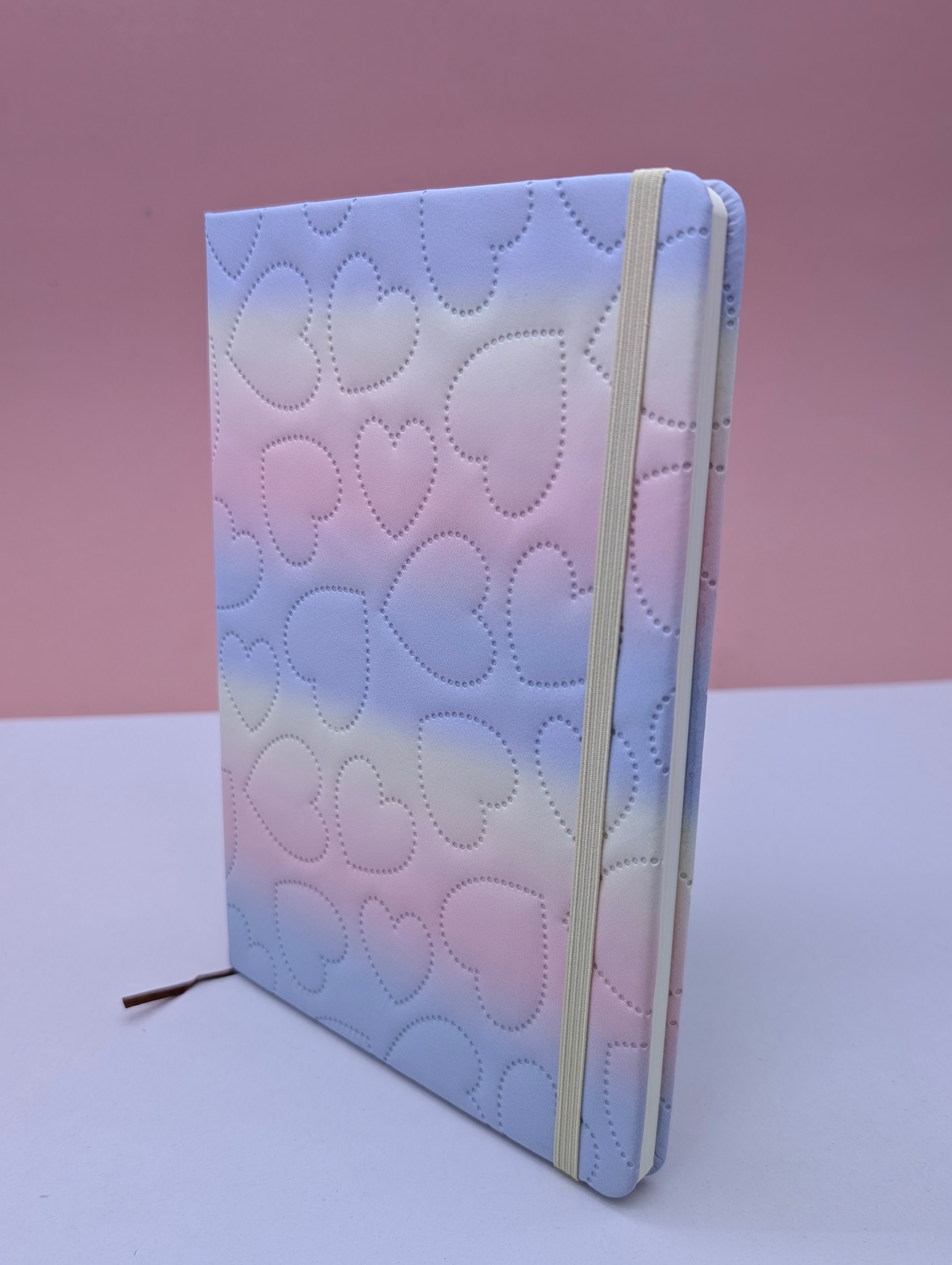 HEARTS SHAPE RAINBOW COLOUR NOTEBOOK
