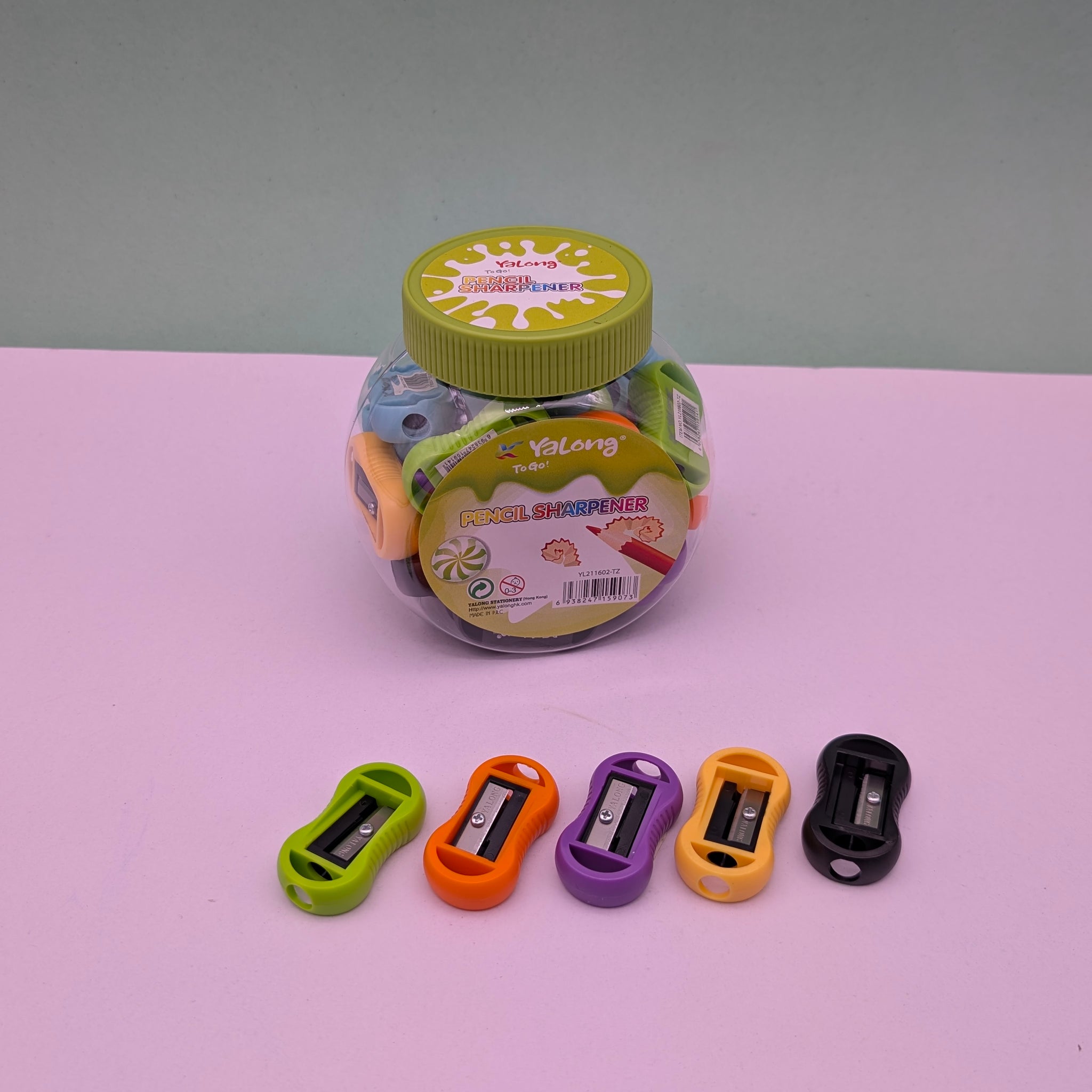 YALONG OVAL PENCIL SHARPENERS PACK OF 5