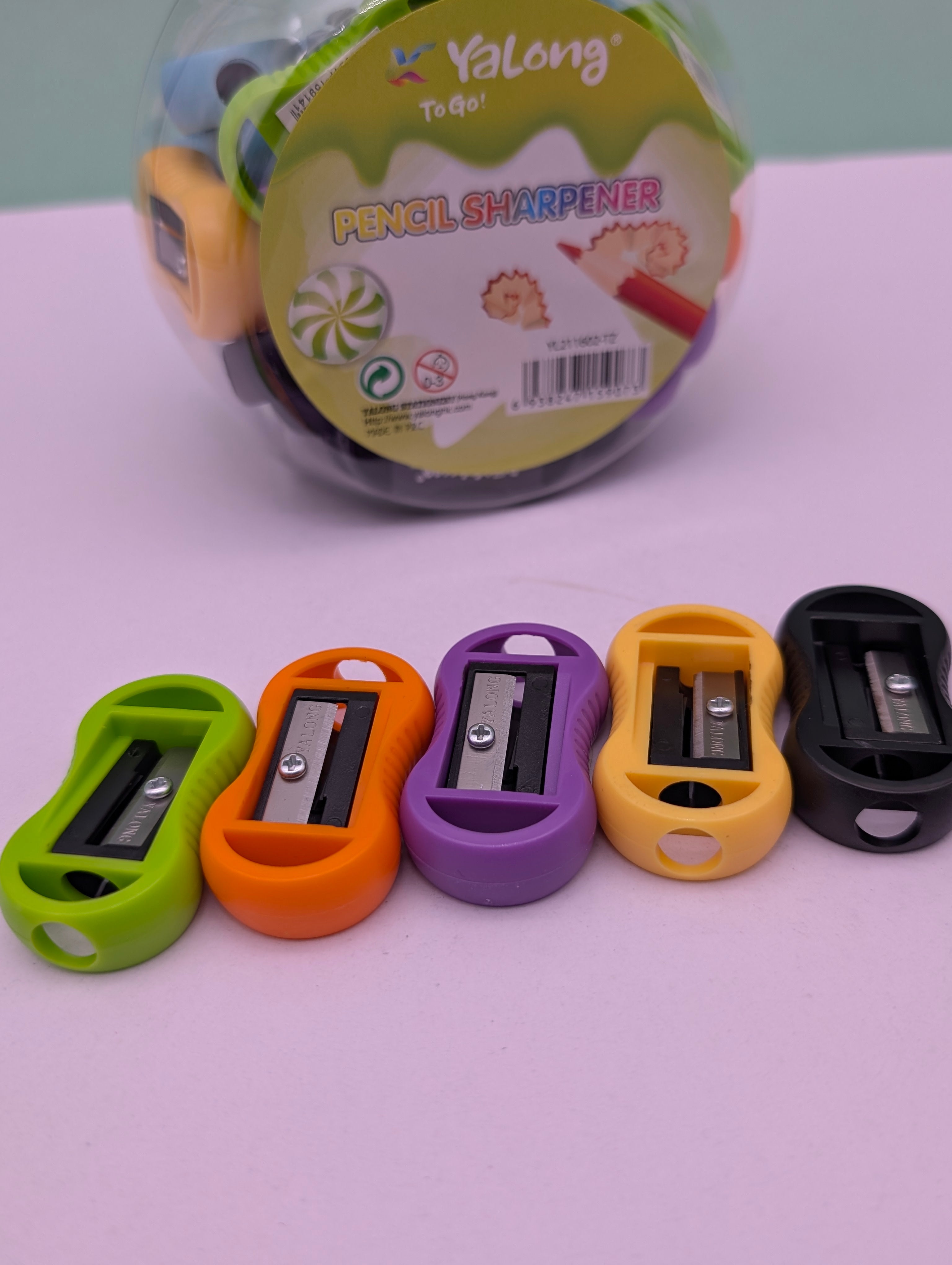 YALONG OVAL PENCIL SHARPENERS PACK OF 5