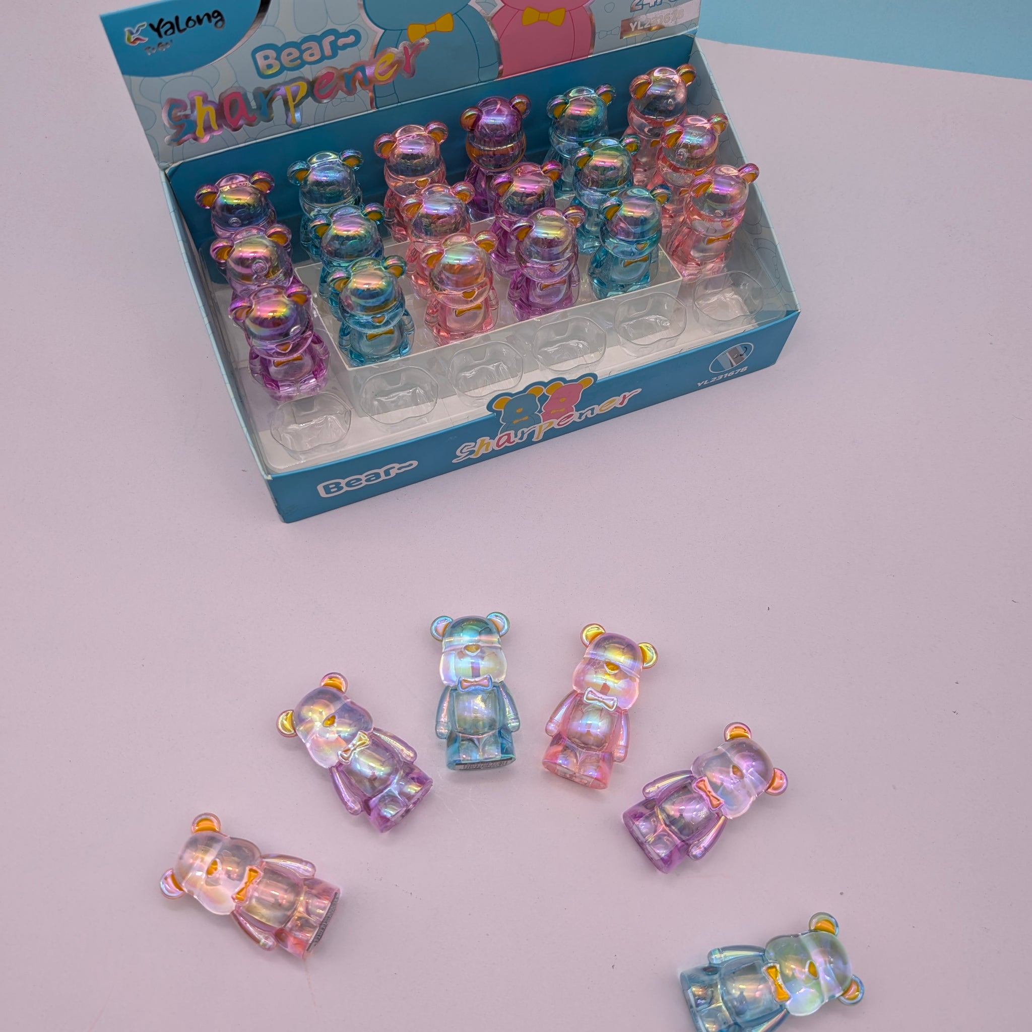 YALONG HOLOGRAPHIC BEAR PENCIL SHARPENERS