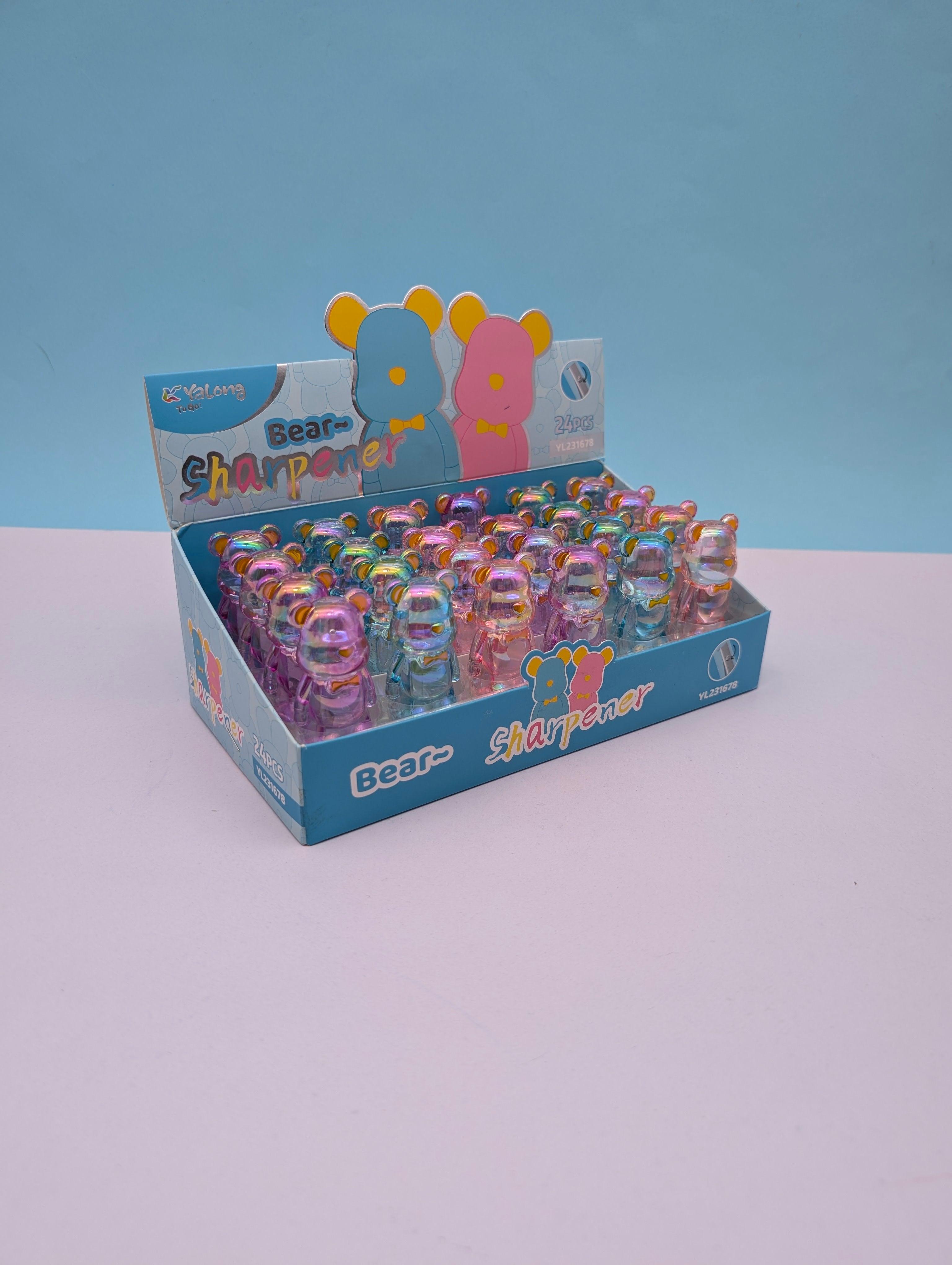 YALONG HOLOGRAPHIC BEAR PENCIL SHARPENERS