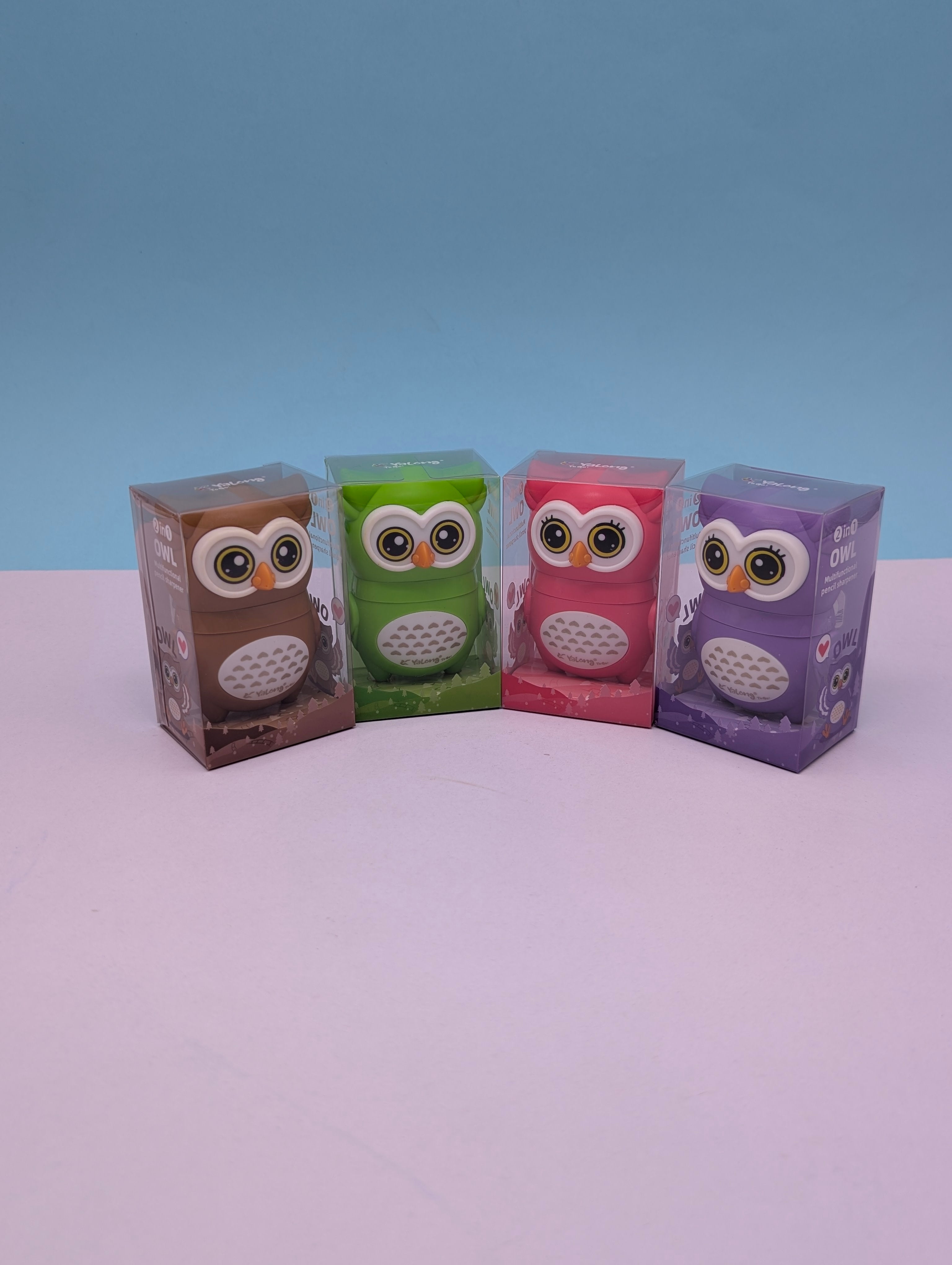 YALONG CUTE OWL SHARPENERS + ERASER