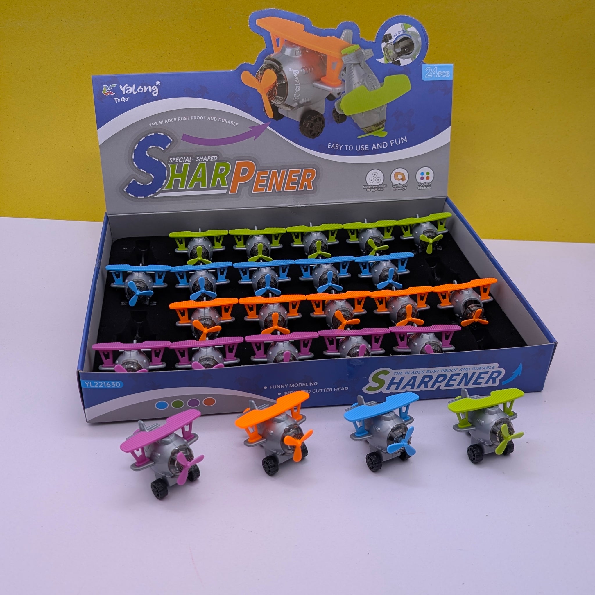 YALONG TOY AIRPLANE PENCIL SHARPENERS
