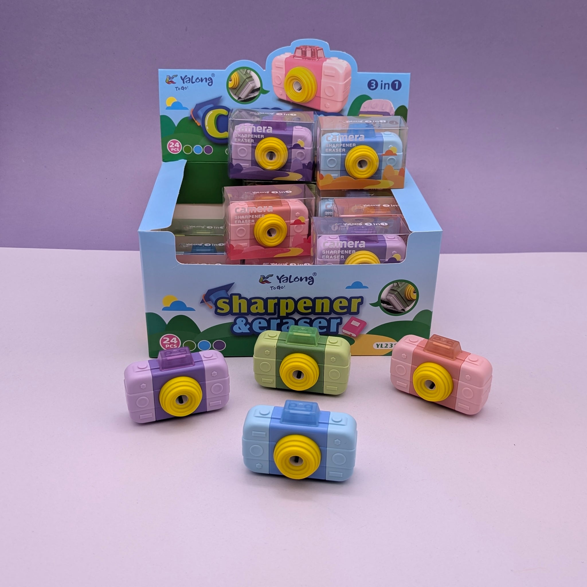 YALONG QUALITY CAMERA SHARPENER + ERASER
