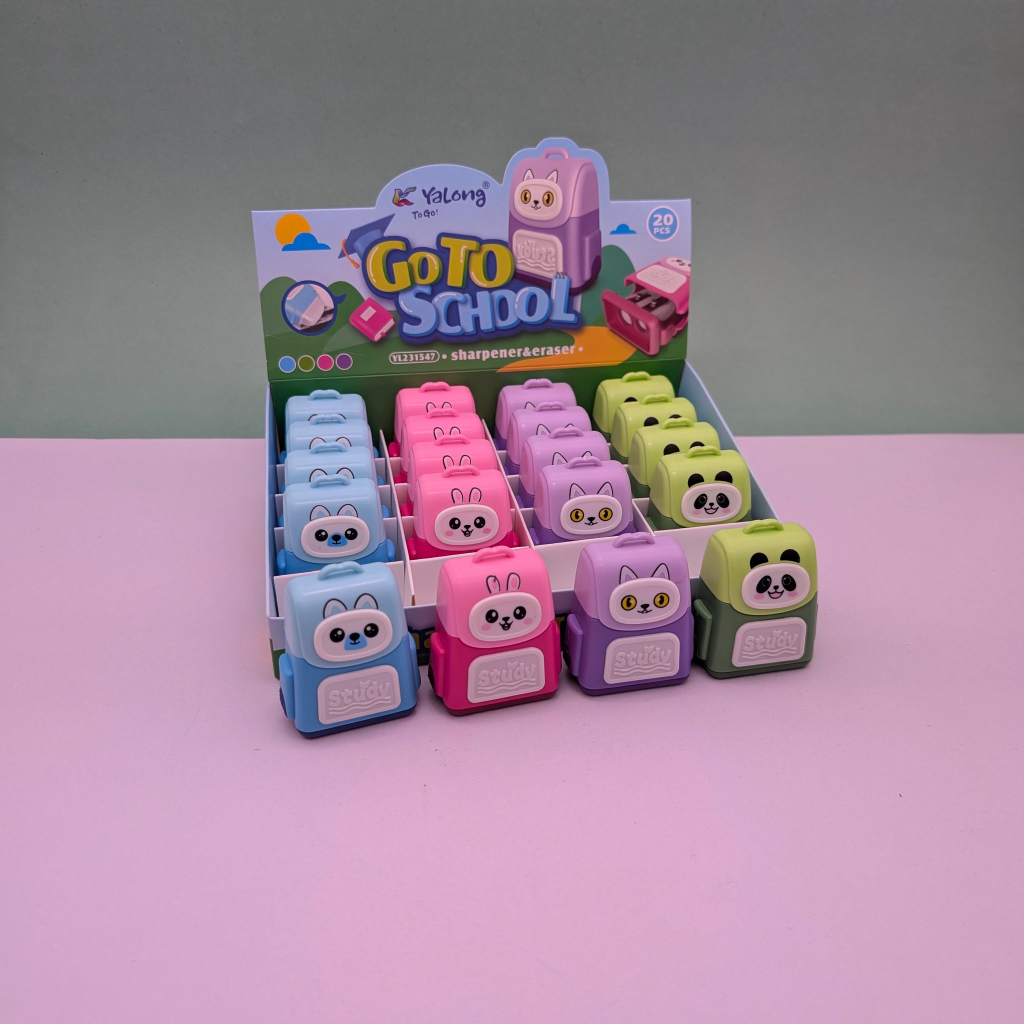 YALONG ANIMAL SHAPE SHARPENER + ERASER