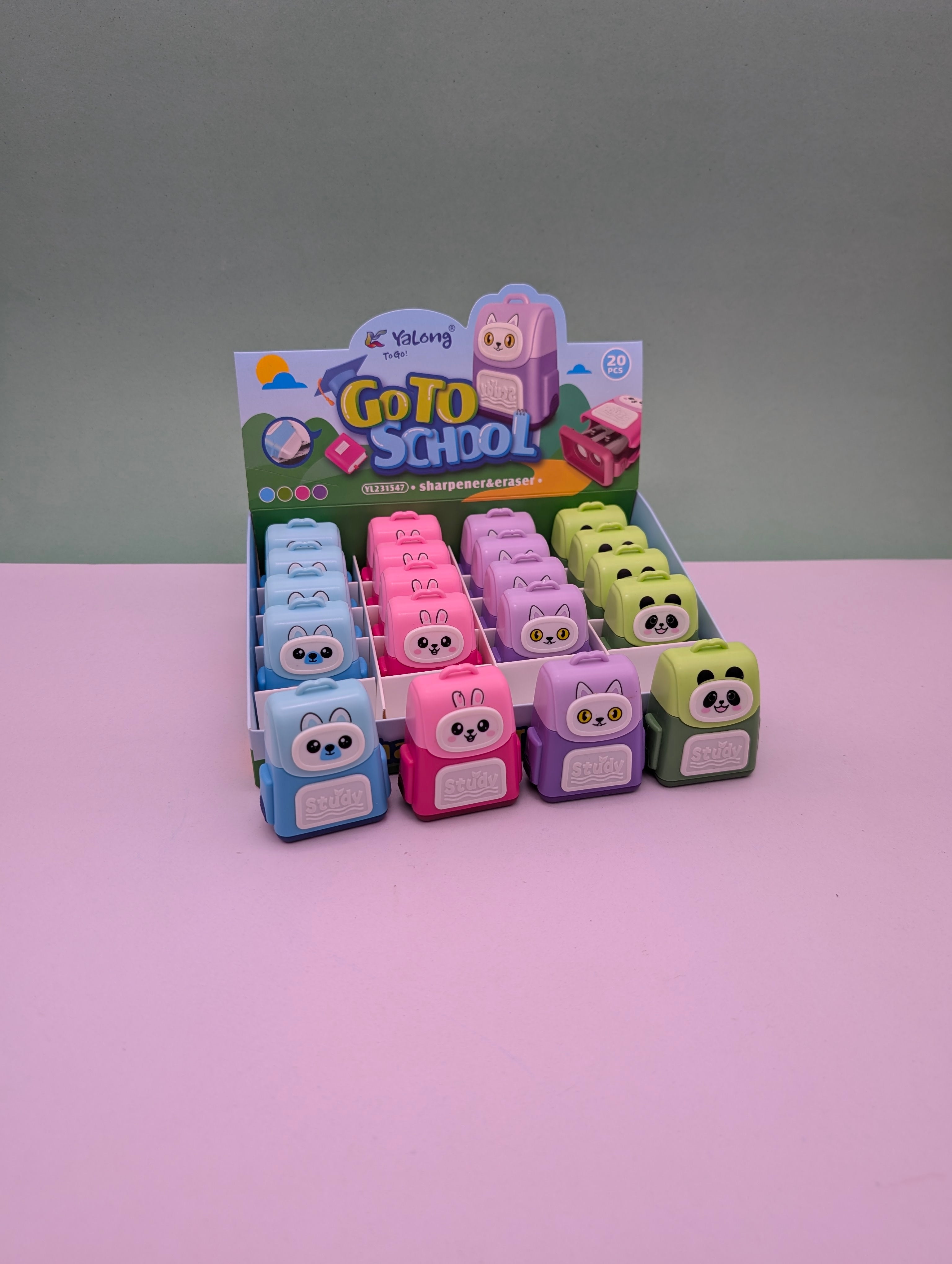 YALONG ANIMAL SHAPE SHARPENER + ERASER