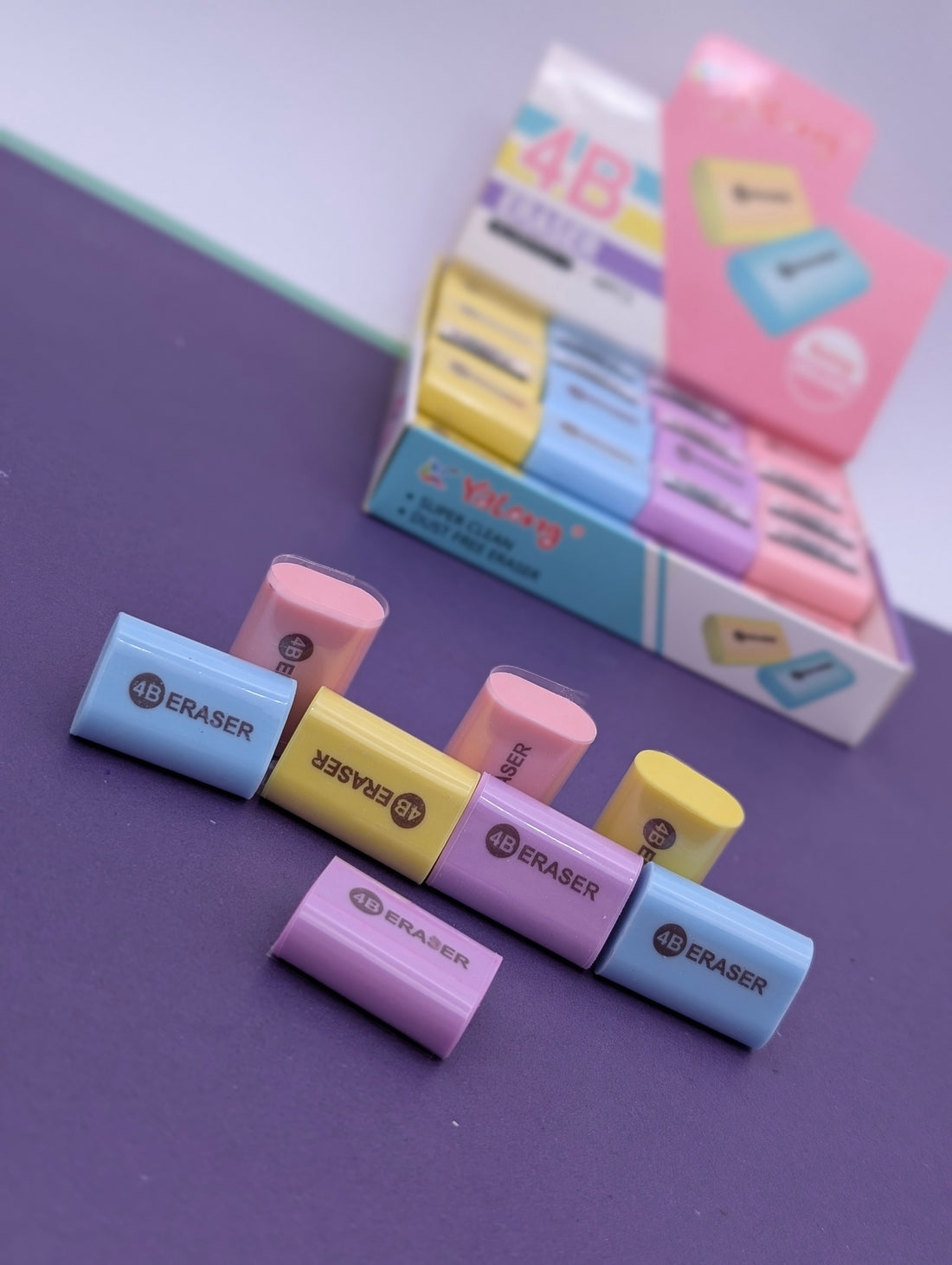 YALONG SOFT 4B ERASERS PACK OF 4PCS