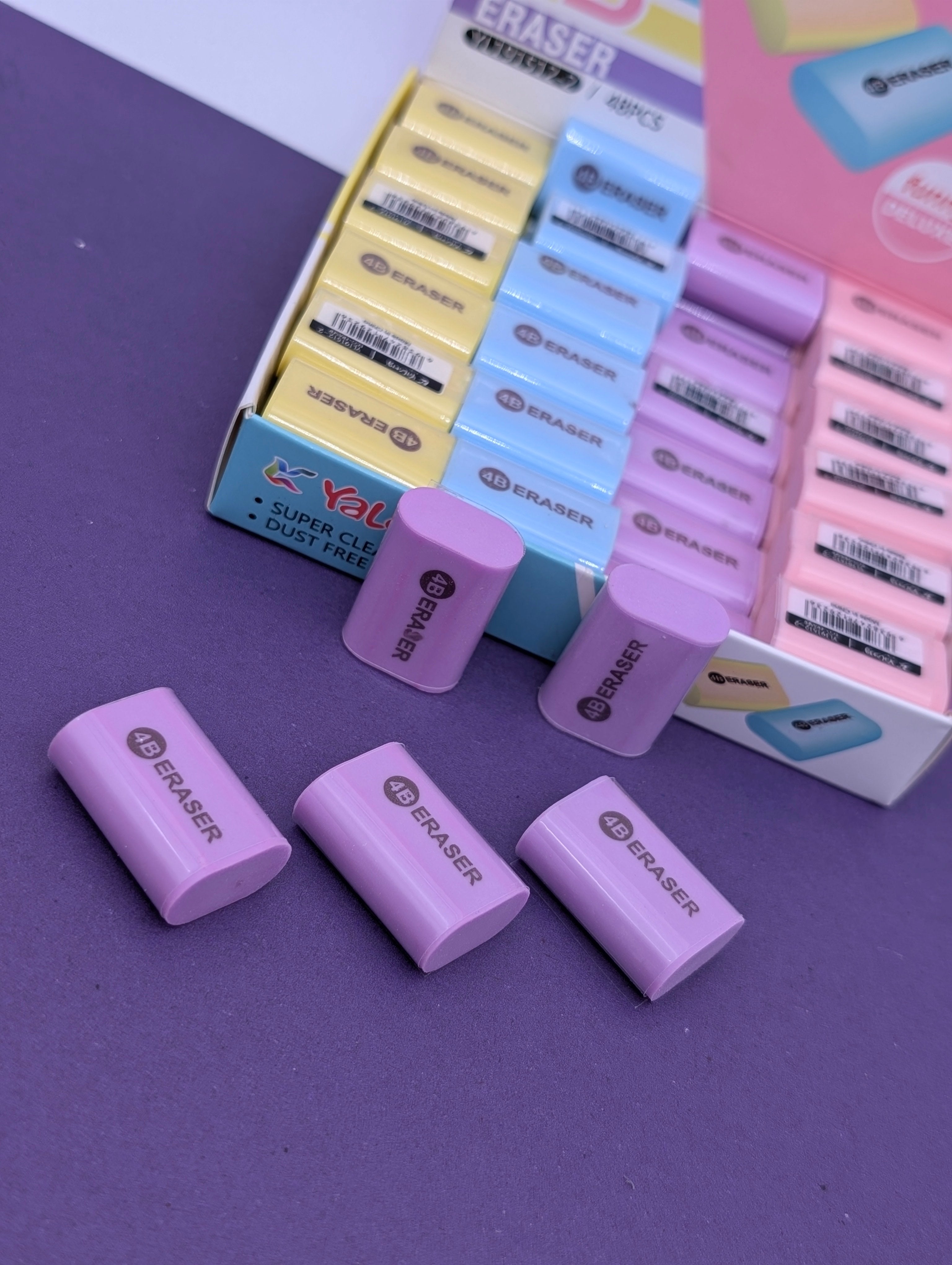 YALONG SOFT 4B ERASERS PACK OF 4PCS